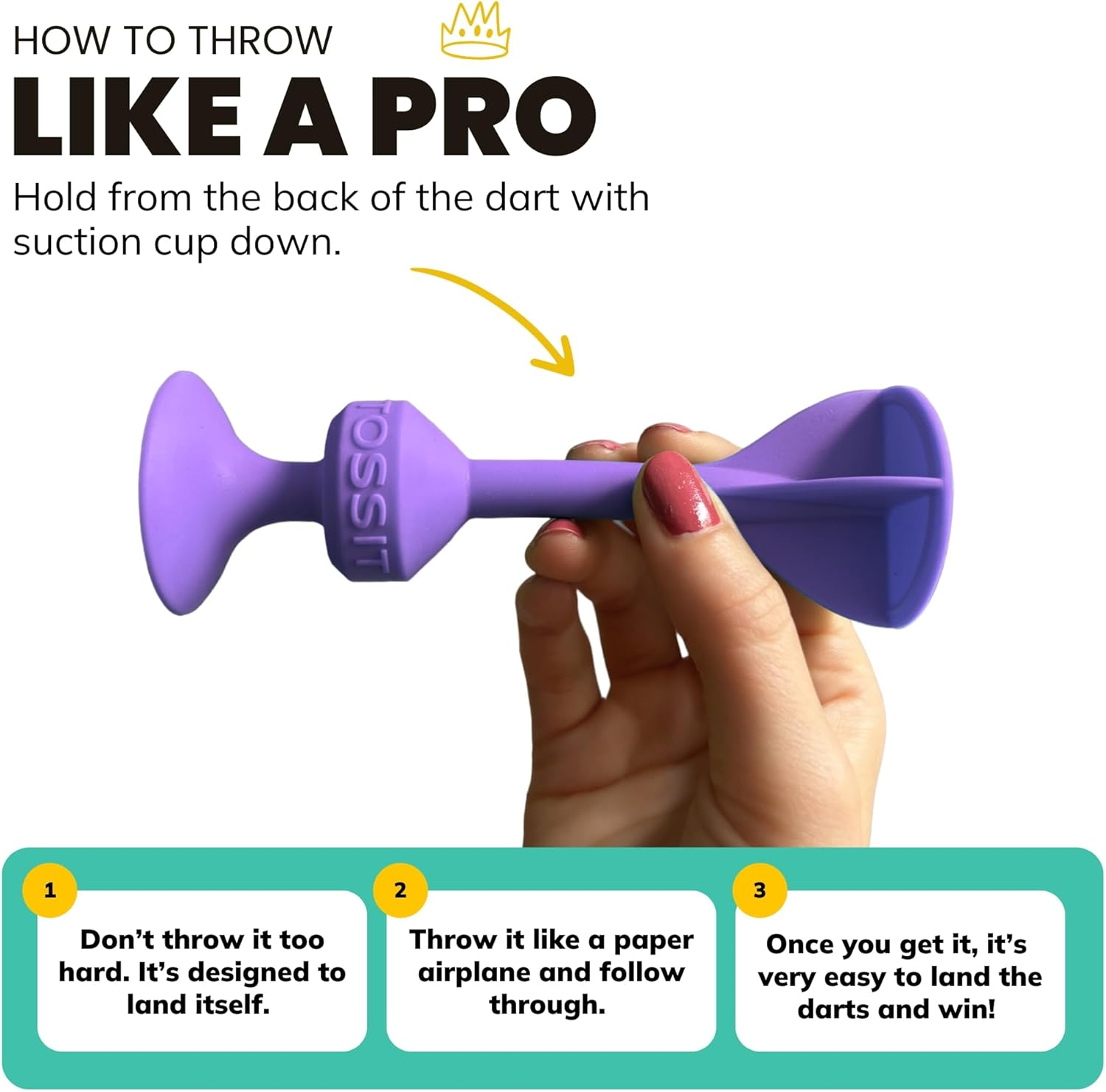 TOSSIT Game Set - Indoor, Outdoor Suction Cup Throwing Party Game - Family Friendly - Portable Fun That Sucks! image number 3