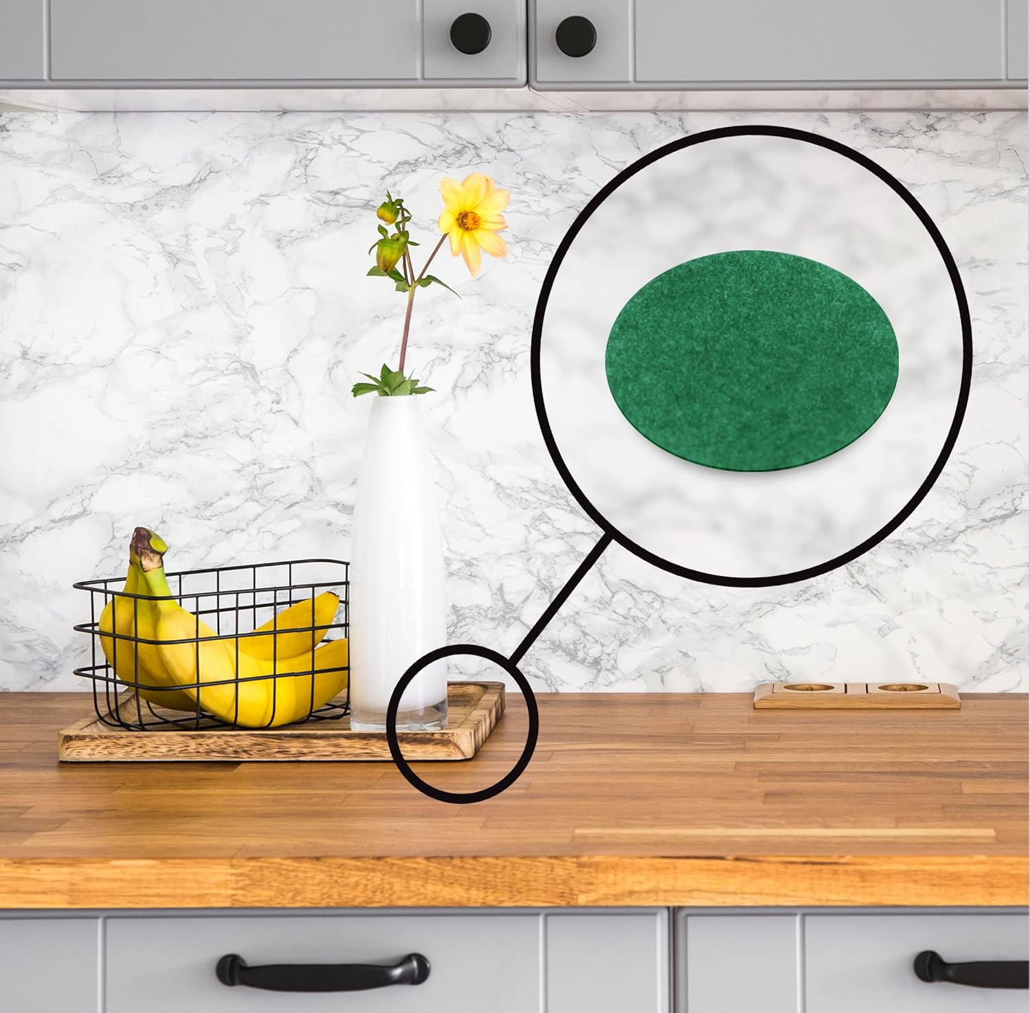 Slipstick Premium Adhesive Protector Pads Variety Pack (194 Piece) Cabinet Door Drawer Bumpers and Small Universal Surface Protector Pads, Clear Rubber, Foam, Cork, and Green Felt Protectors image number 5