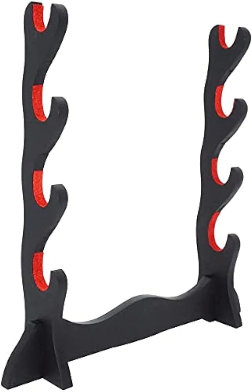 Rhosword Velvet Padded Katana Stand, Wooden Sword Holder, Black, 14.6 Inch image number 3