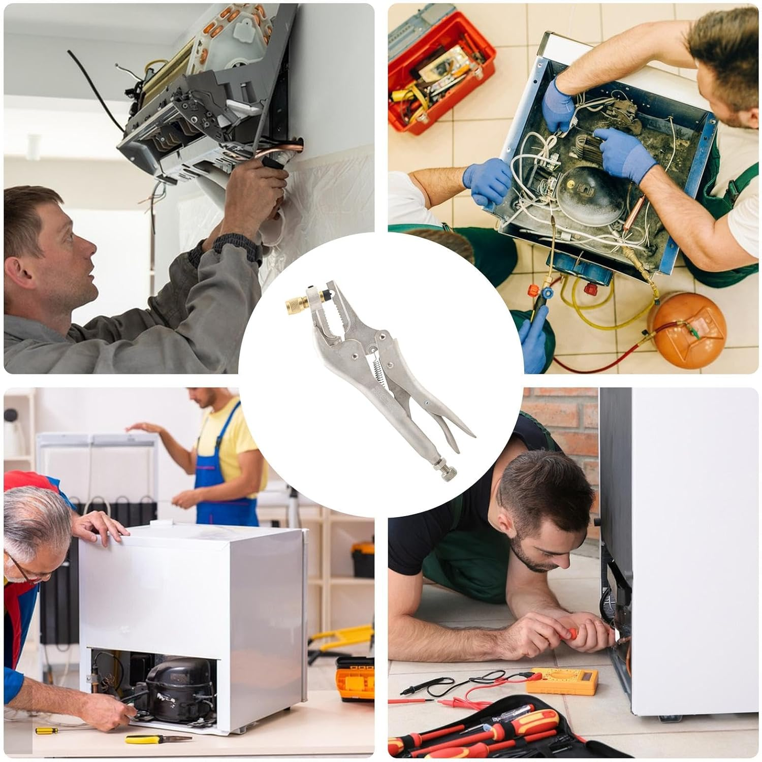 Refrigerant Recovery Tool, Refrigeration Tube Locking Plier, Air Conditioner Welding Tool, Locking Pliers for Refrigeration, Pinch-Off Lock Tool, HVAC Repair Tools, Refrigerant Pliers, image number 2