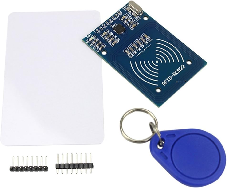 Hiletgo 3Pcs RFID Kit - Mifare RC522 RF IC Card Sensor Module + S50 Blank Card + Key Ring for Arduino Raspberry Pi image number 1
