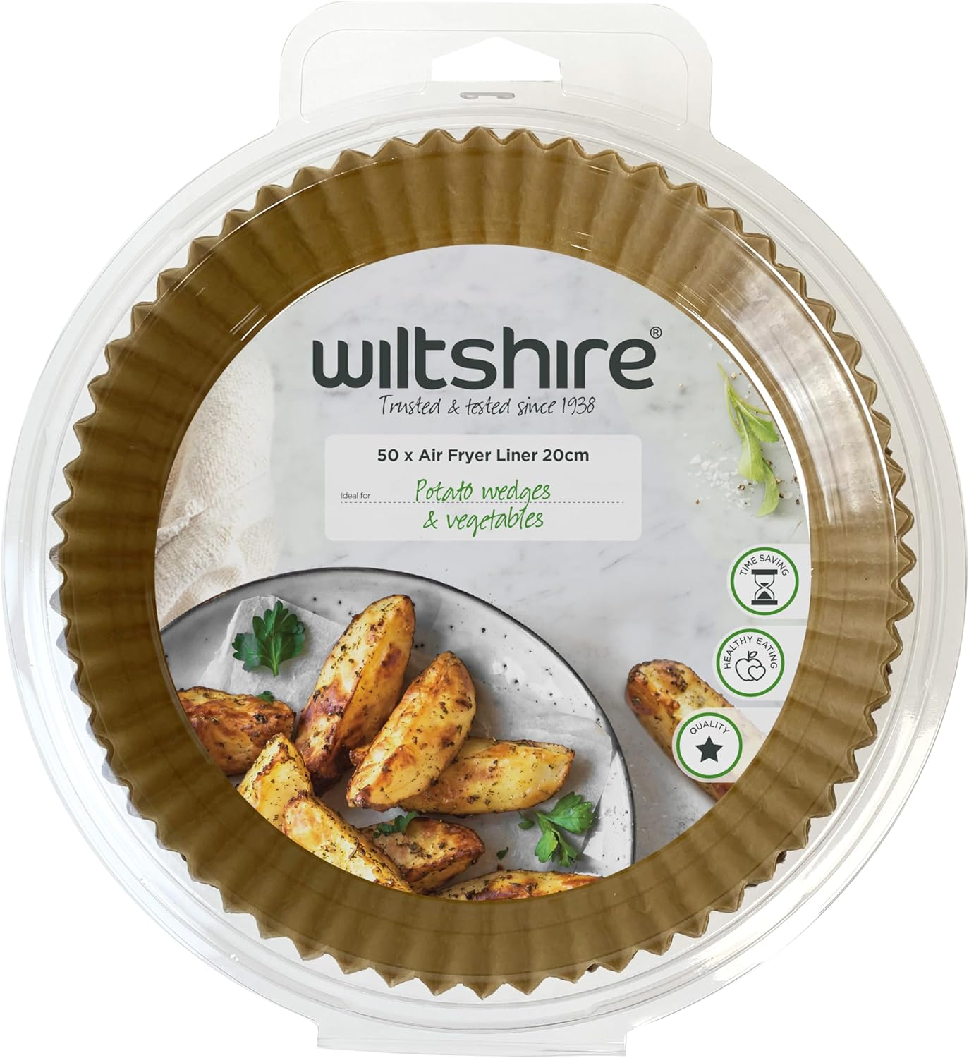 Wiltshire Disposable Air Fryer Paper Liners, 20Cm round Pack of 50