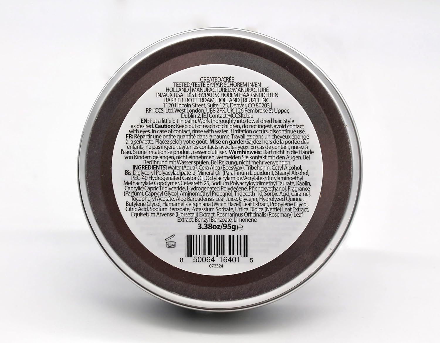 Reuzel Matte Clay Pomade, No Shine Pomade with a Medium Hold for a Natural Style and Finish 3.38Oz/95G image number 2
