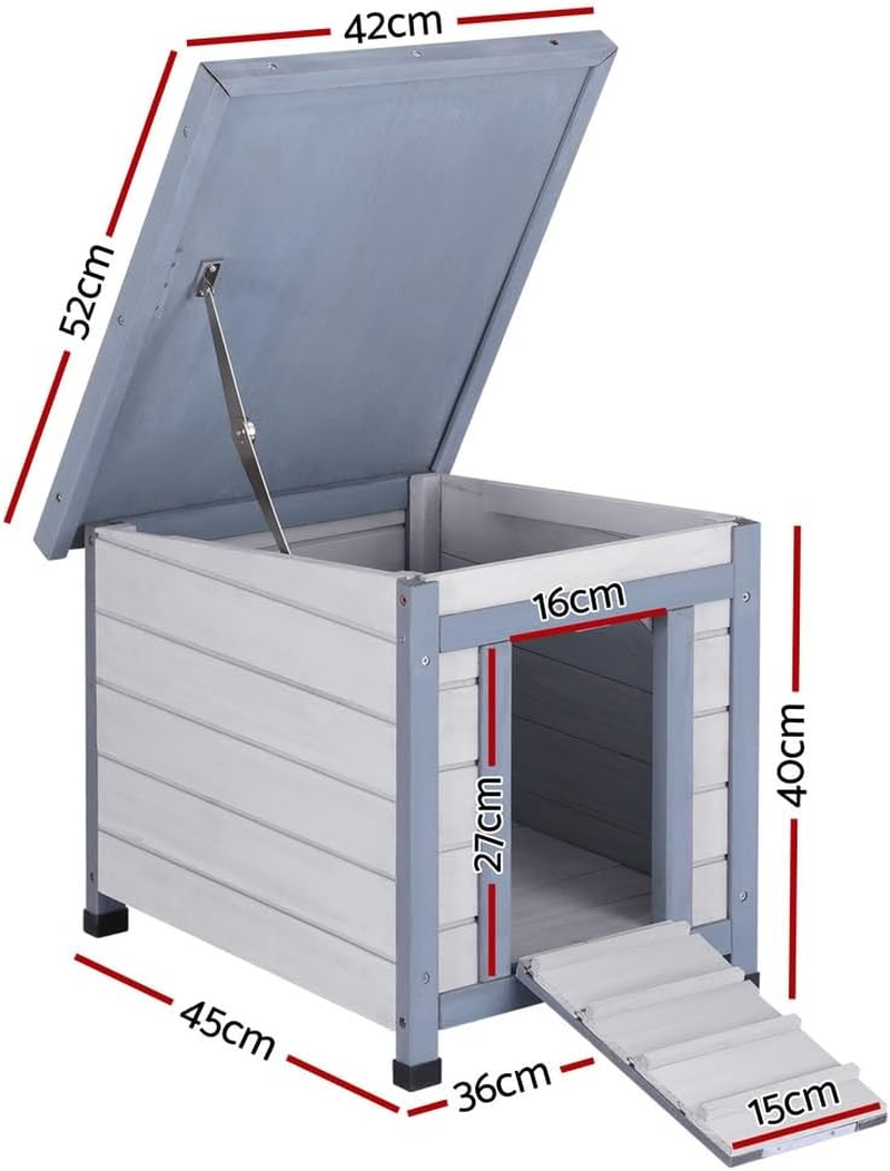I.Pet Rabbit Hutch Outdoor Cat House Wooden Shelter Condo Small Enclosure Indoor image number 4