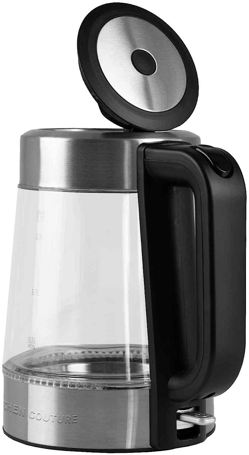 Kitchen Couture Cool-Touch LED Glass Kettle Slimline- Borosilicate, Dual Wall, 1.7 Litre, Quick Release Button 2200W for Rapid Boiling image number 1