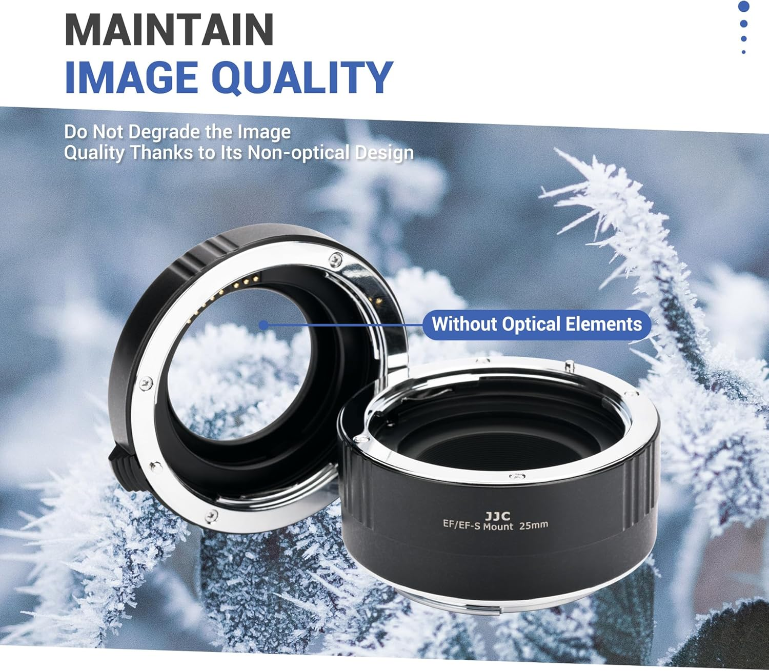 JJC Metal Auto Focus AF Macro Extension Tube Ring Set 12Mm,25Mm, for Canon EF EF-S Mount Lens DSLR Camera EOS 60D 7D 550D 760D 700D 80D 70D 5D Mark IV III 6D 7D Mark II, for Extreme Close-Ups image number 6