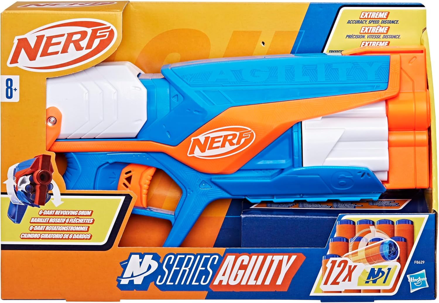 NERF N Series Agility Blaster, 12 N1 Darts Compatible Only N Series Blasters, 6 Dart Drum, Kids Outdoor Games image number 4
