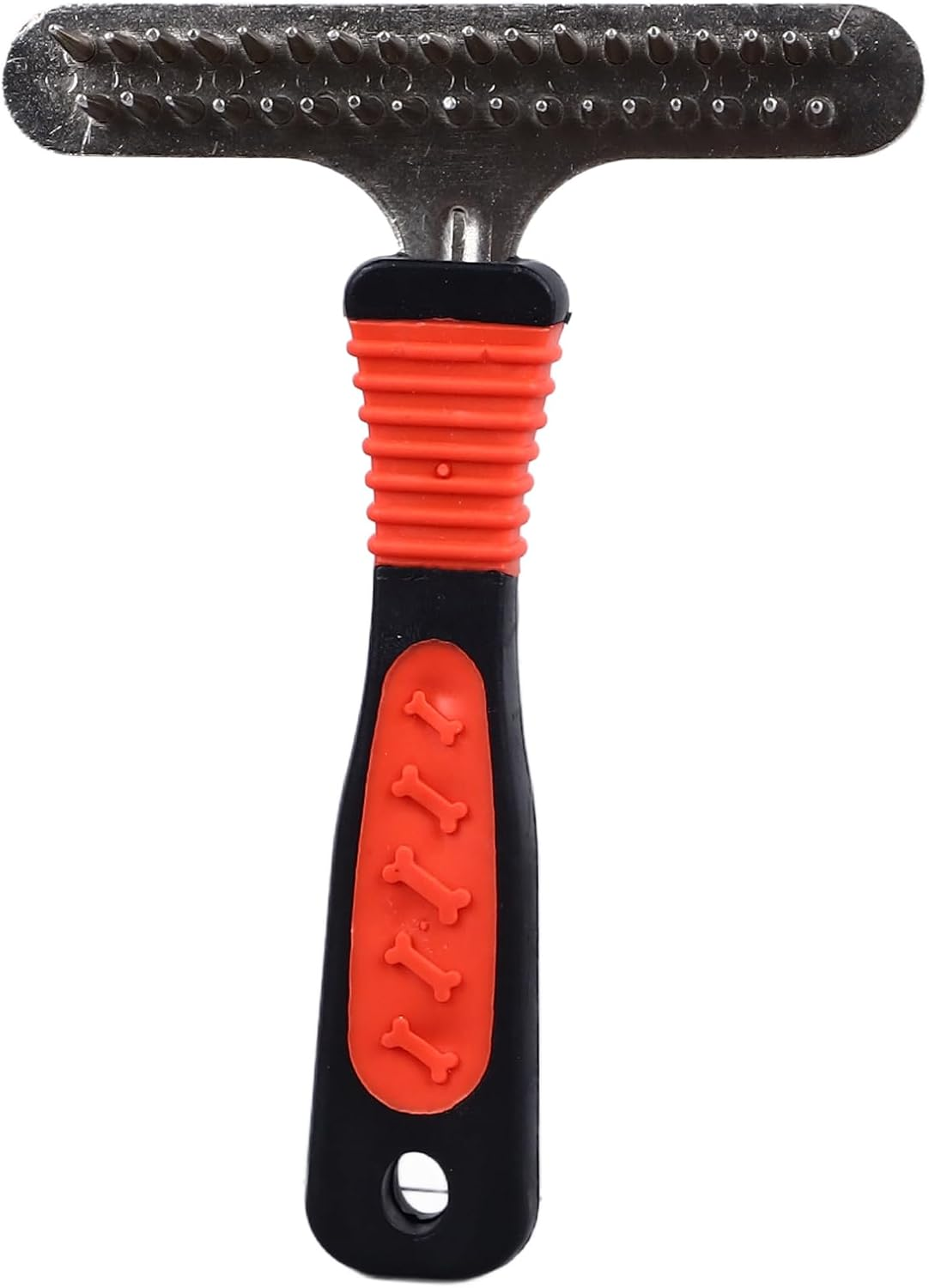 Pet Deshedding Rake, Double Row Pins Detangling Large Dog Grooming Comb, Dogs Brush Shedding Tool Dog Detangler Comb and Dematting Brush for Long Matted Haired Pets image number 6