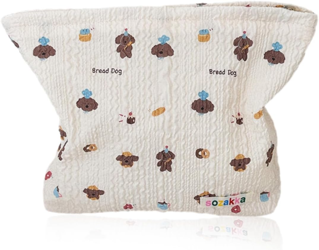 CATOR Cosmetic Bag Women'S Small Make up Bag Makeup Bag Toiletry Bag Travel with Zip for Women Girls (Dog Model) image number 5