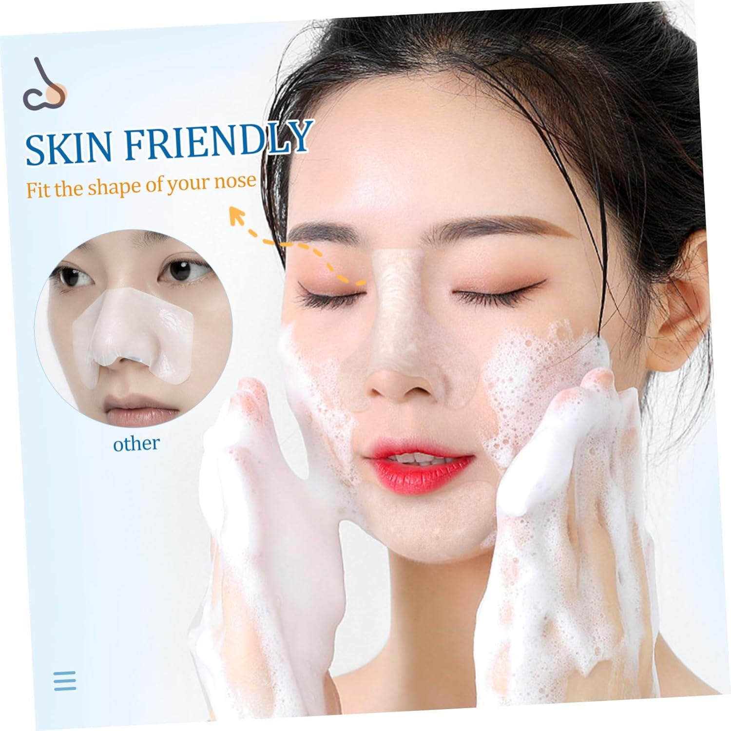 T-Zone and Chin Pore Cleansing Nose Patches 200Pcs Cotton Face Pads Deep Cleansing Skin Care for Facial Spa and Salon Use