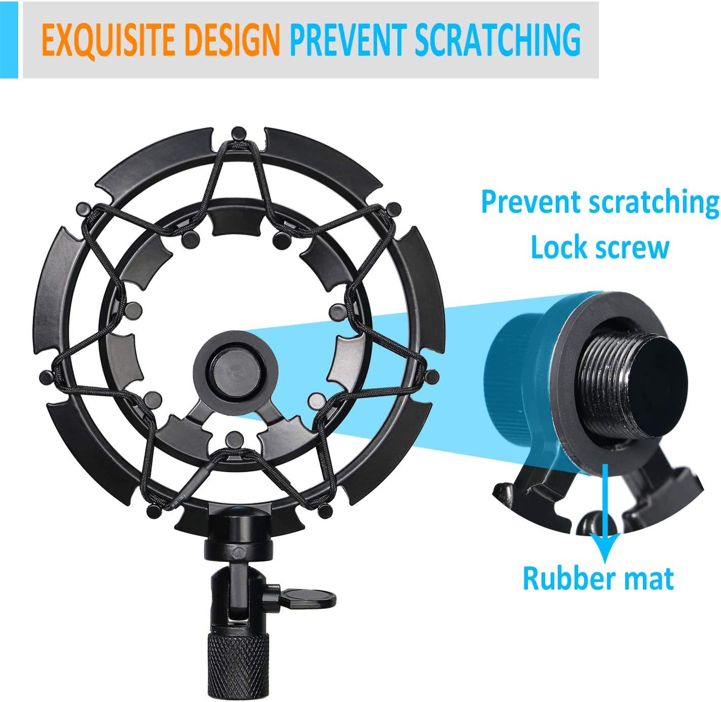 Blue Yeti X Shock Mount, Latest Alloy Microphone Shockmount Reduces Vibration and Shock Noise Matching Boom Arm Mic Stand by YOUSHARES image number 5