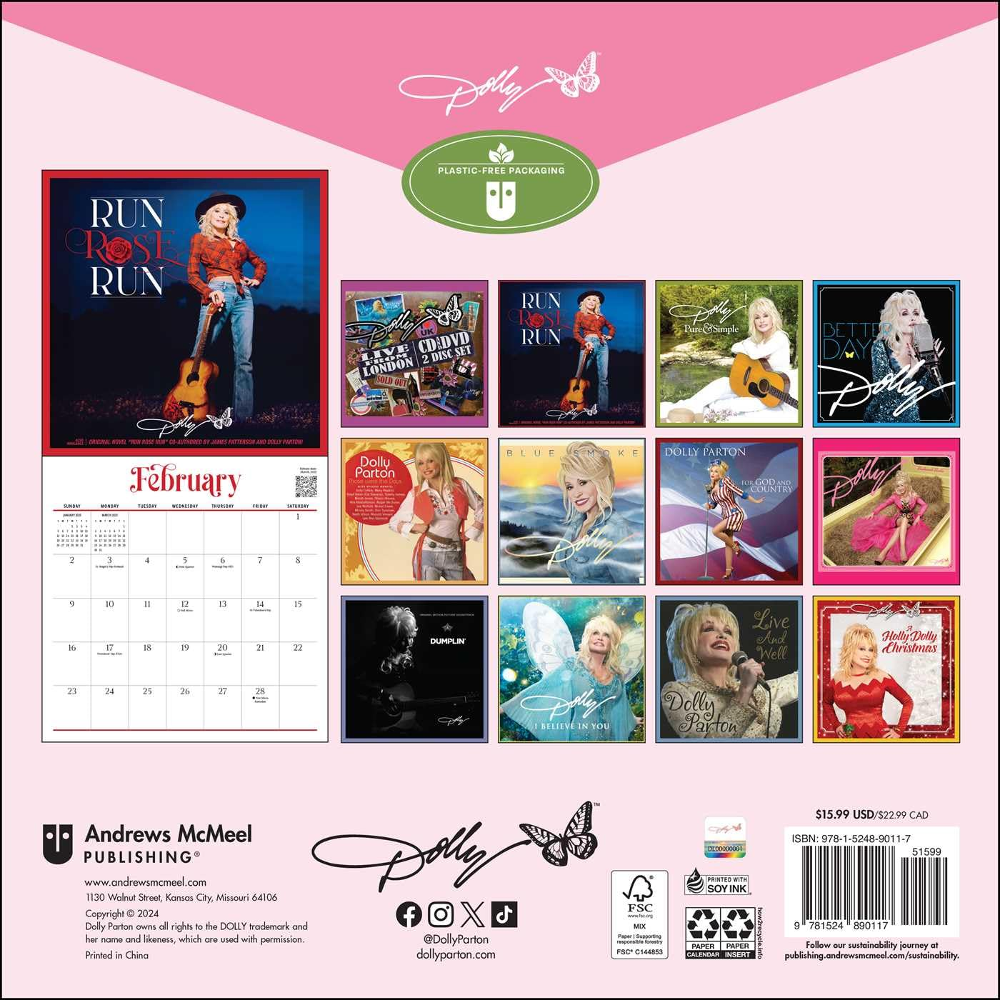 Dolly Parton 2025 Wall Calendar: a Collection of Iconic Album Covers image number 1