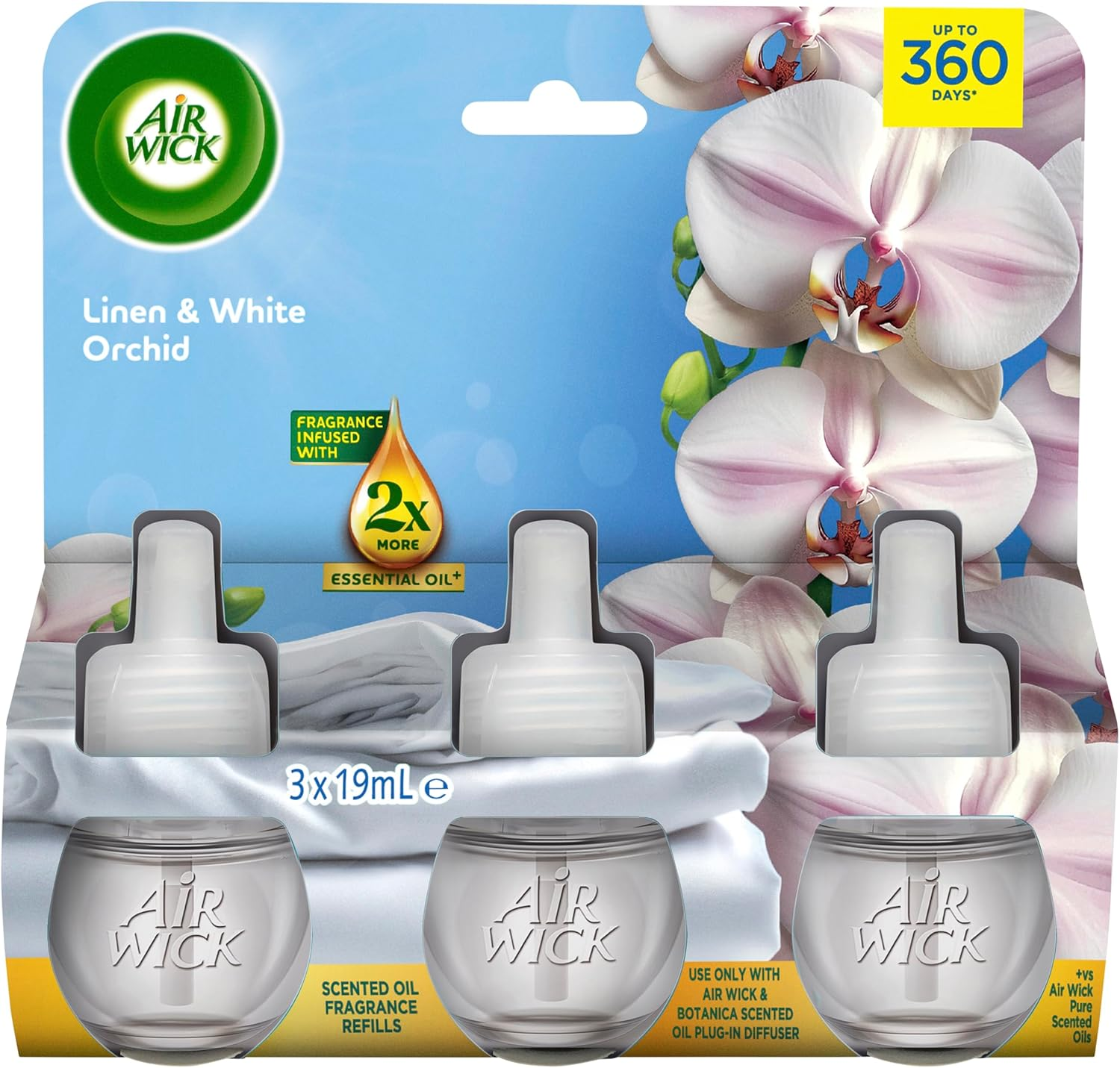 Air Wick Linen & White Orchid Plug-In Triple Refill image number 2