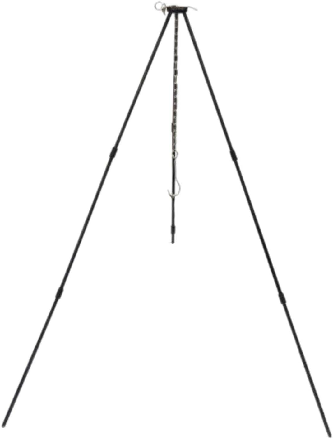Perfk Camping Tripod Campfire Cooking Accessories Camping Equipment Campfire Tripod with Hanging Chain for Picnic Hiking Garden BBQ image number 6