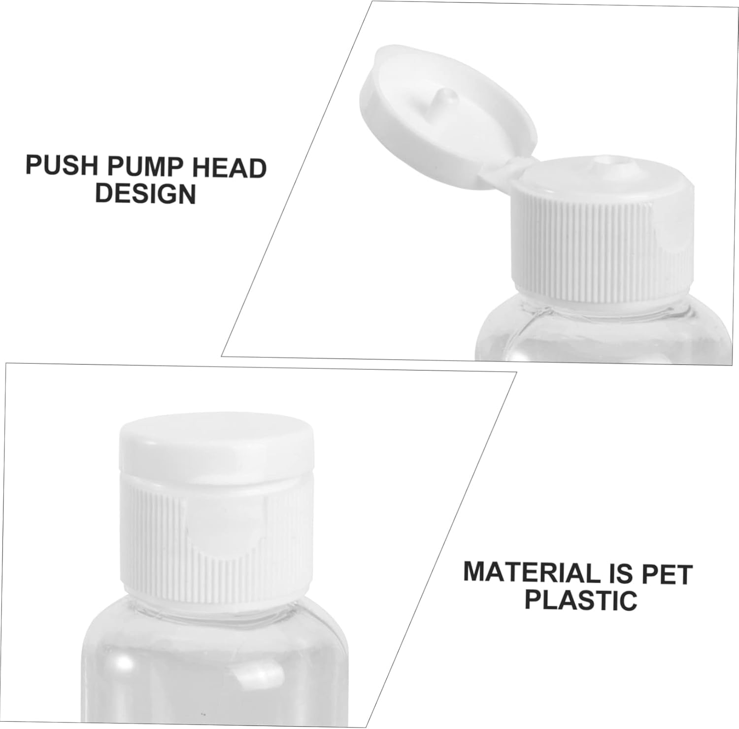 Minkissy 10-Pack 50Ml Travel Empty Plastic Bottles with Lid Leakproof Sample Containers for Cosmetics Travel Accessories for Personal Care Random Color