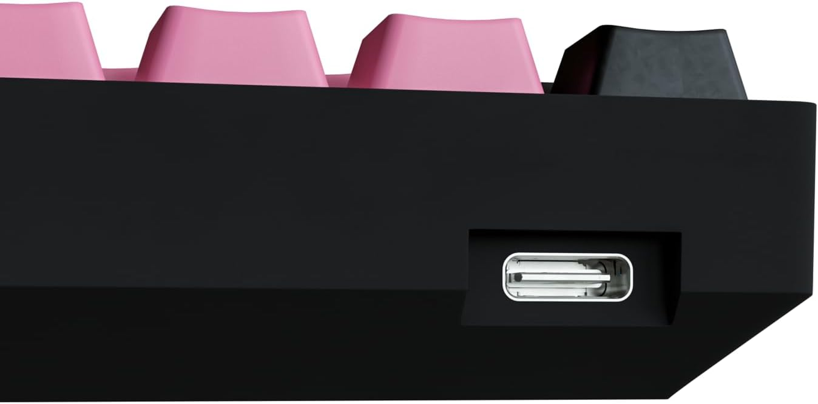 Kraken Keyboards Blink Edition Kraken Pro 60 | Black & Pink 60% HOT SWAPPABLE Mechanical Gaming Keyboard for Gaming on PC, Xbox, Playstation & MAC (Blink | Silver Switches) - Bred | Silver Switches image number 7