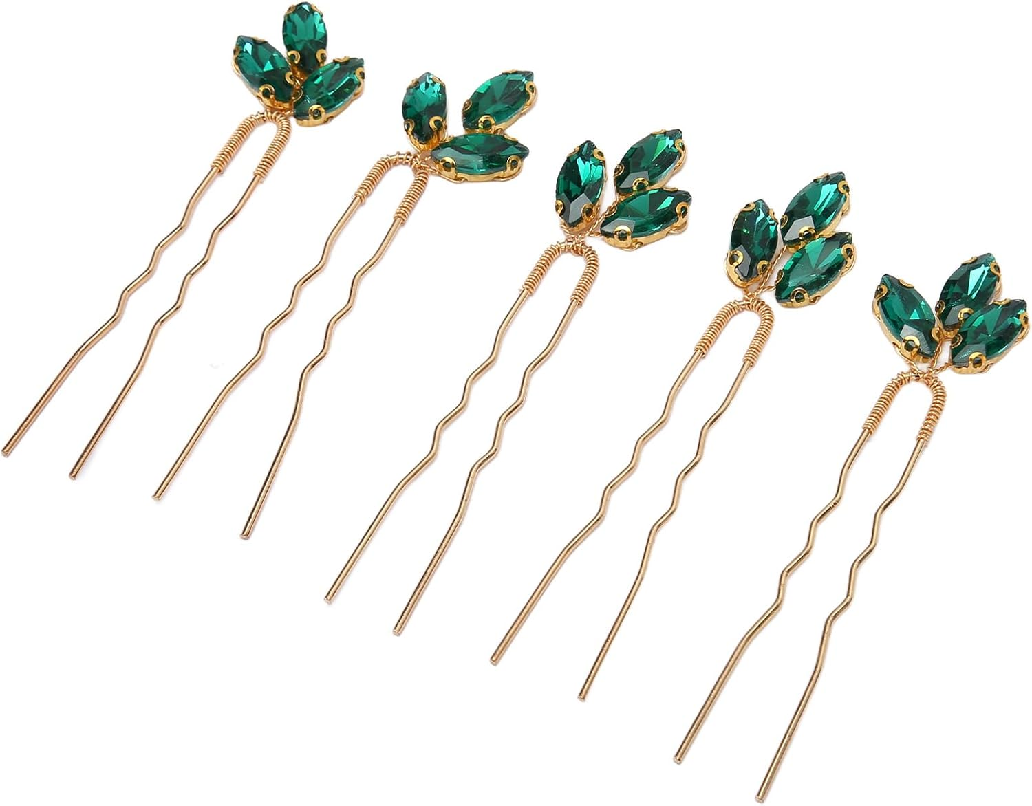 Vintage Hair Jewelry Handmade Safe 5 Pieces Rhinestone Hair Pin Exquisite for Party image number 6