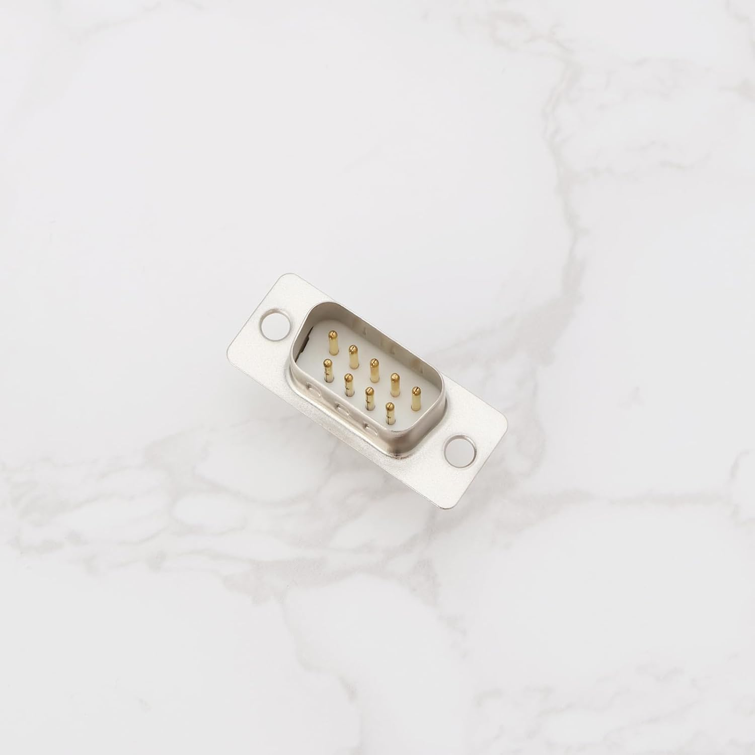 YINETTECH 10PCS DB9 RS232 Male Connector 9 Pin D-SUB Serial Solder Type Gold Plated Joints Connector for Automatic Control Equipment Computer Set-Top Box