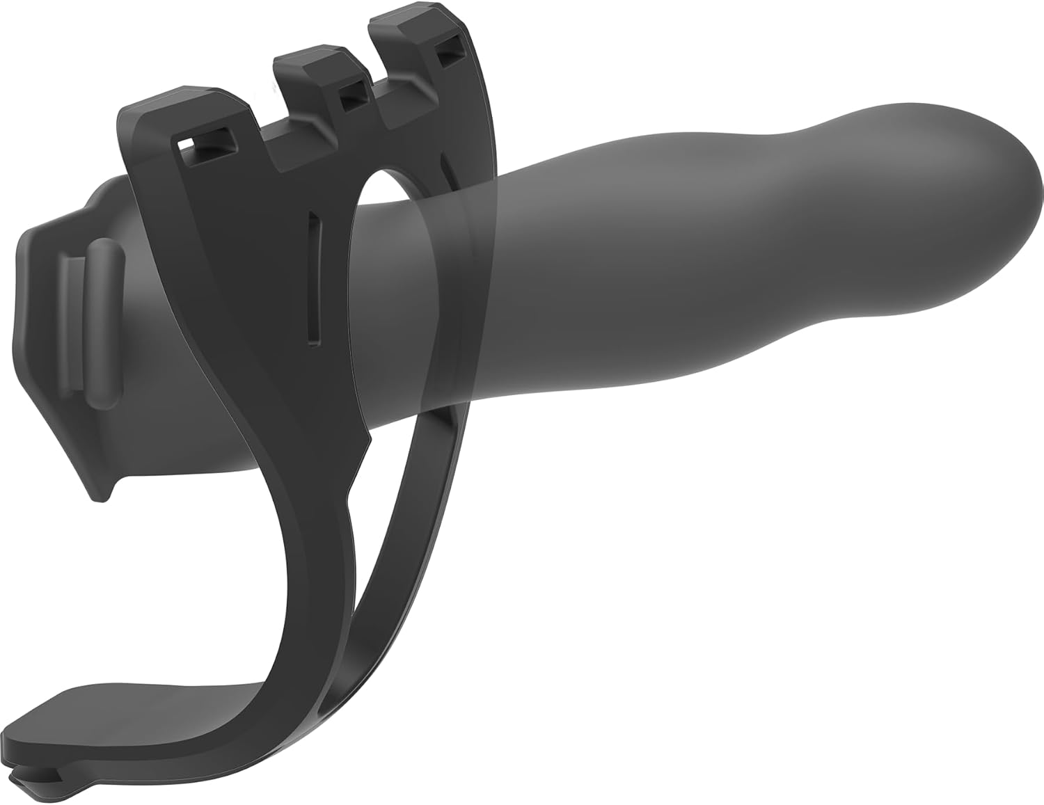 Doc Johnson Body Extensions - BE Ready - Hollow Strap-On System - Silicone Harness with Elastic Waist Band and 3 Hollow Dildos