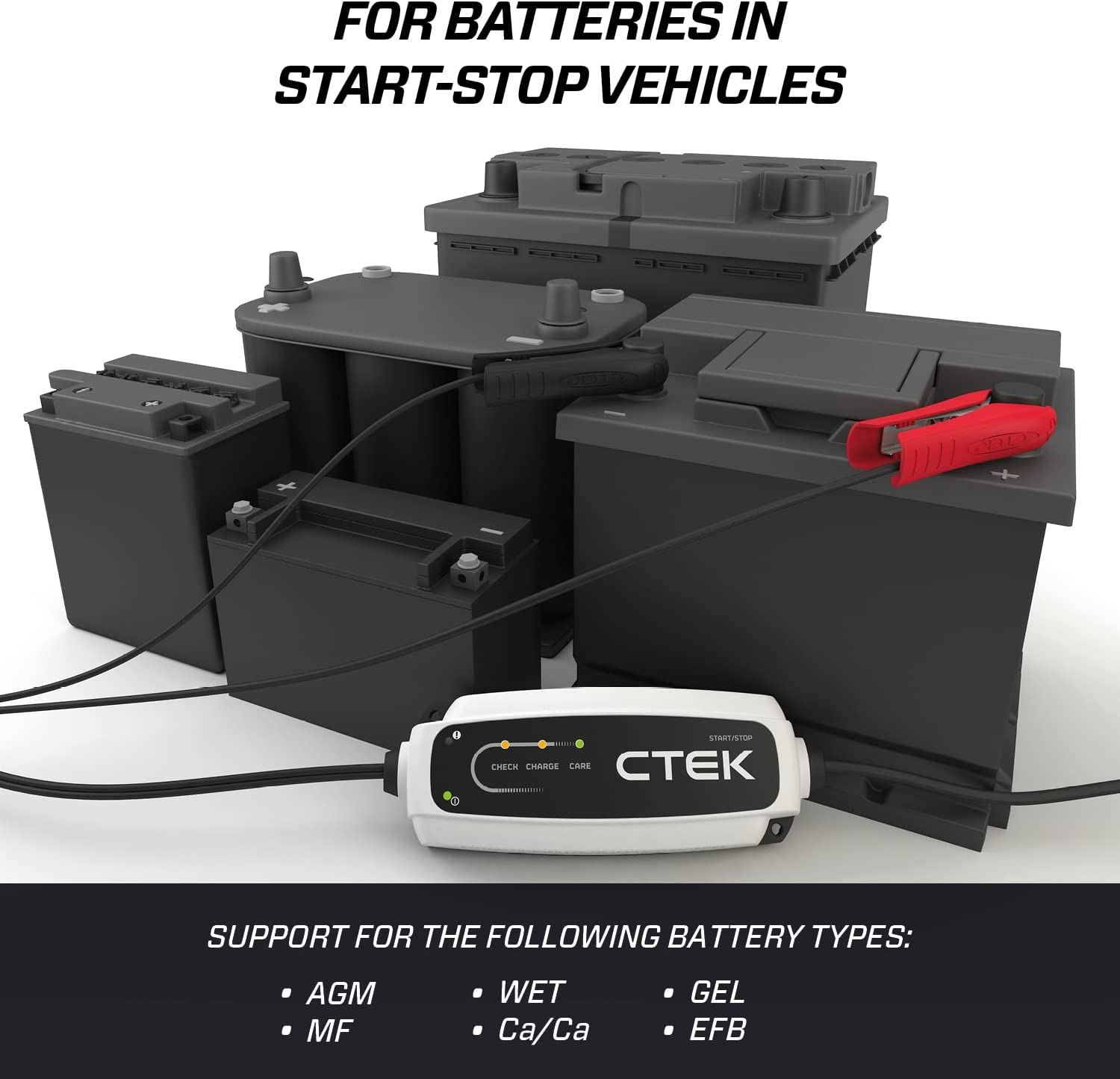 CTEK CT5 Start/Stop, Battery Charger 12V, Battery Tender Charger, Car Charger, Battery Maintainer, Smart Battery Charger with Desulphation Function, Float/Pulse Maintenance and Start/Stop Technology image number 4