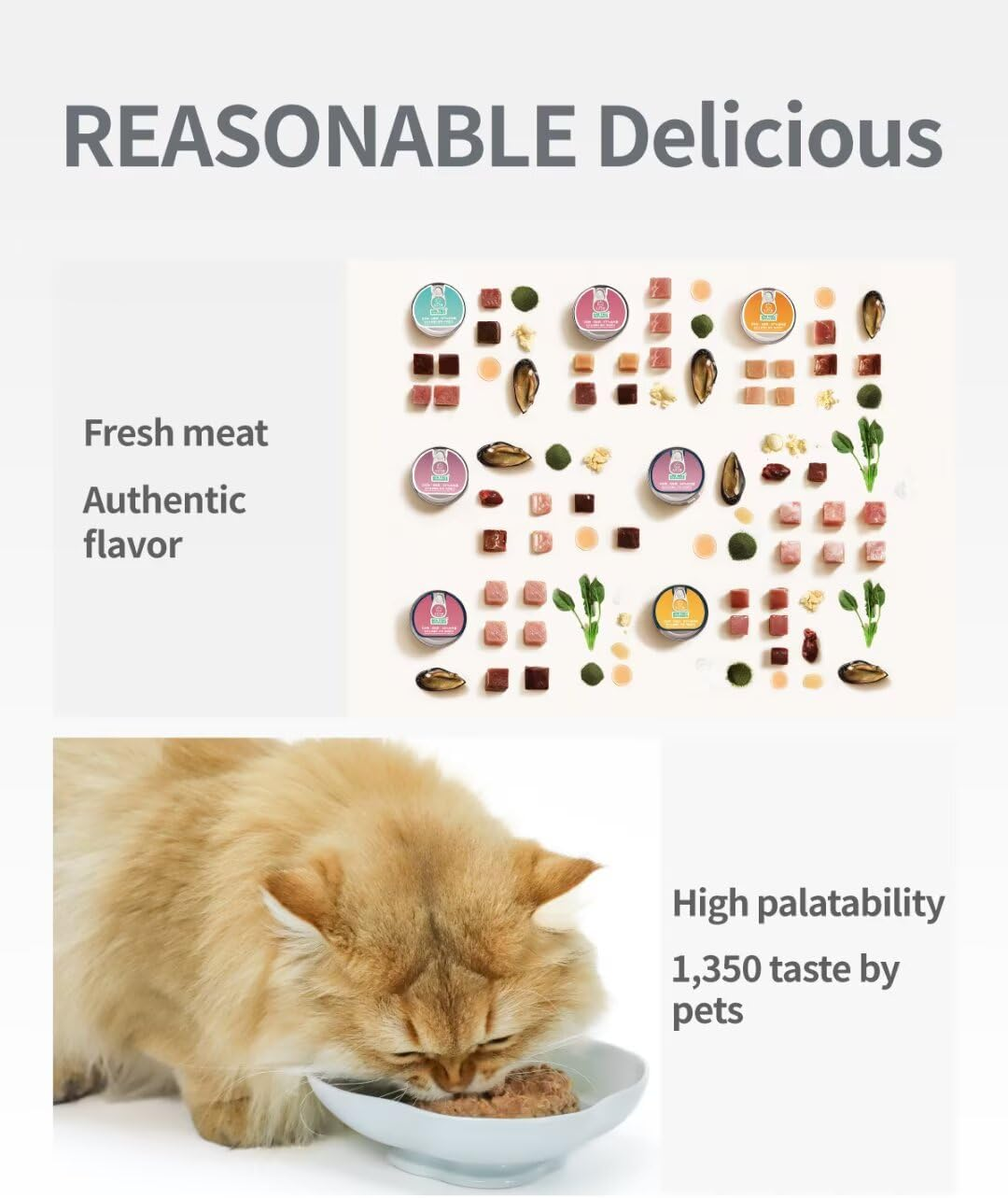 Rabbit Recipe Wet Cat Food, Grain Free - BPA Free - Natural Raw Cat Pate Food (Pack of 6) 3.5 Ounce Cans image number 2