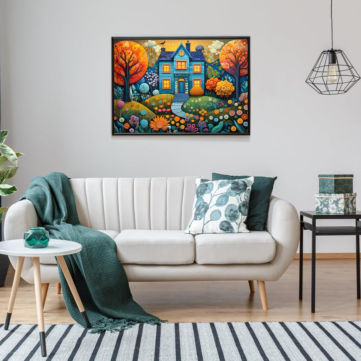 Chalzidar Jigsaw Puzzles for Adults 1000 Pieces, Interlock Perfectly Letter on Back No Dust, Home Decor Birthday Gift Toy for Men Women Elders Seniors, 1:1 Poster - Beautiful Homes image number 4