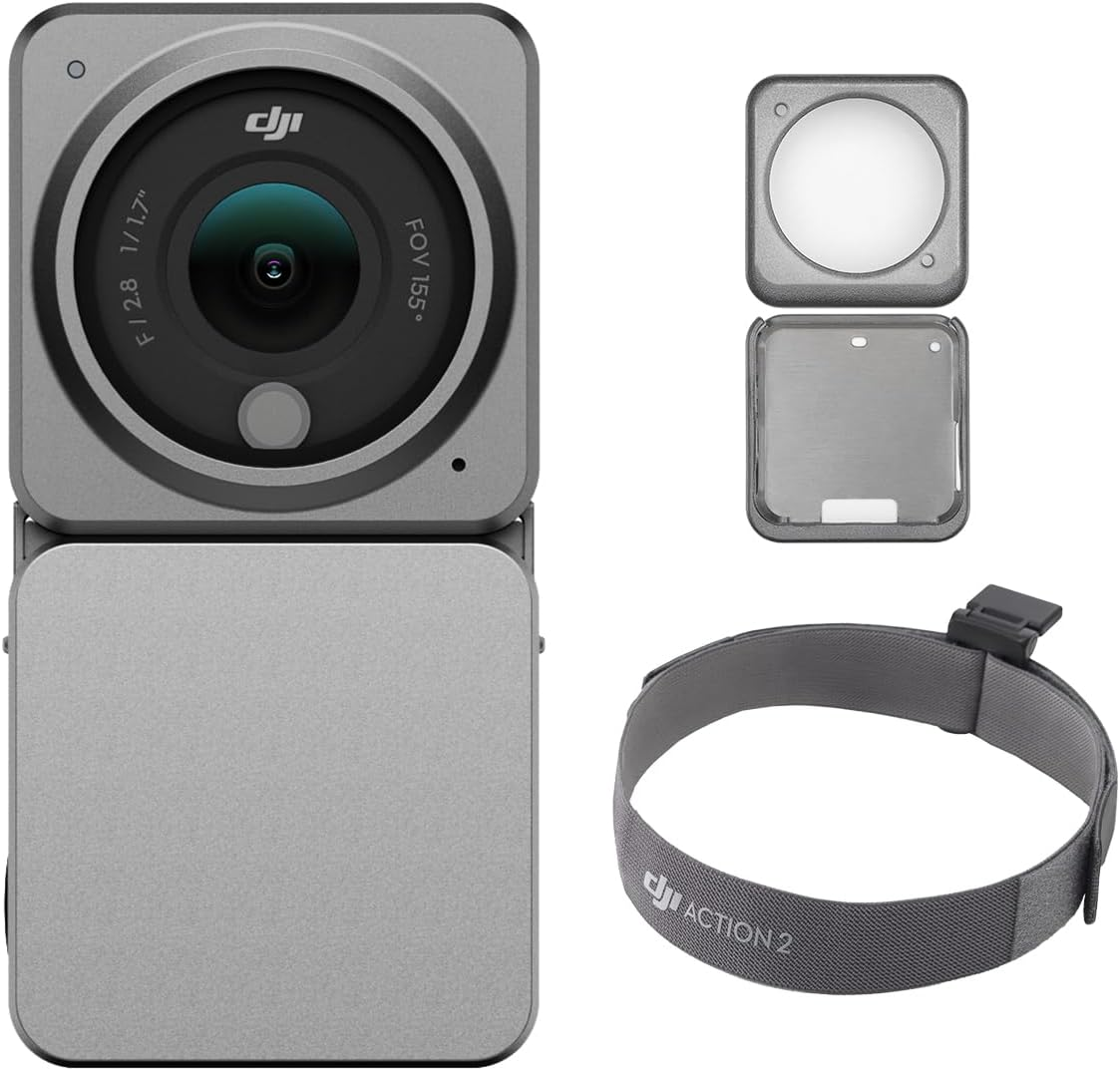 DJI Action 2 Power Combo (128G) & Magnetic Protective Case - 4K Action Camera with Extended Battery Module, 155&deg; FOV, Long-Lasting, Stabilization Technology, Waterproof Camera for Vlogs, Travel image number 3