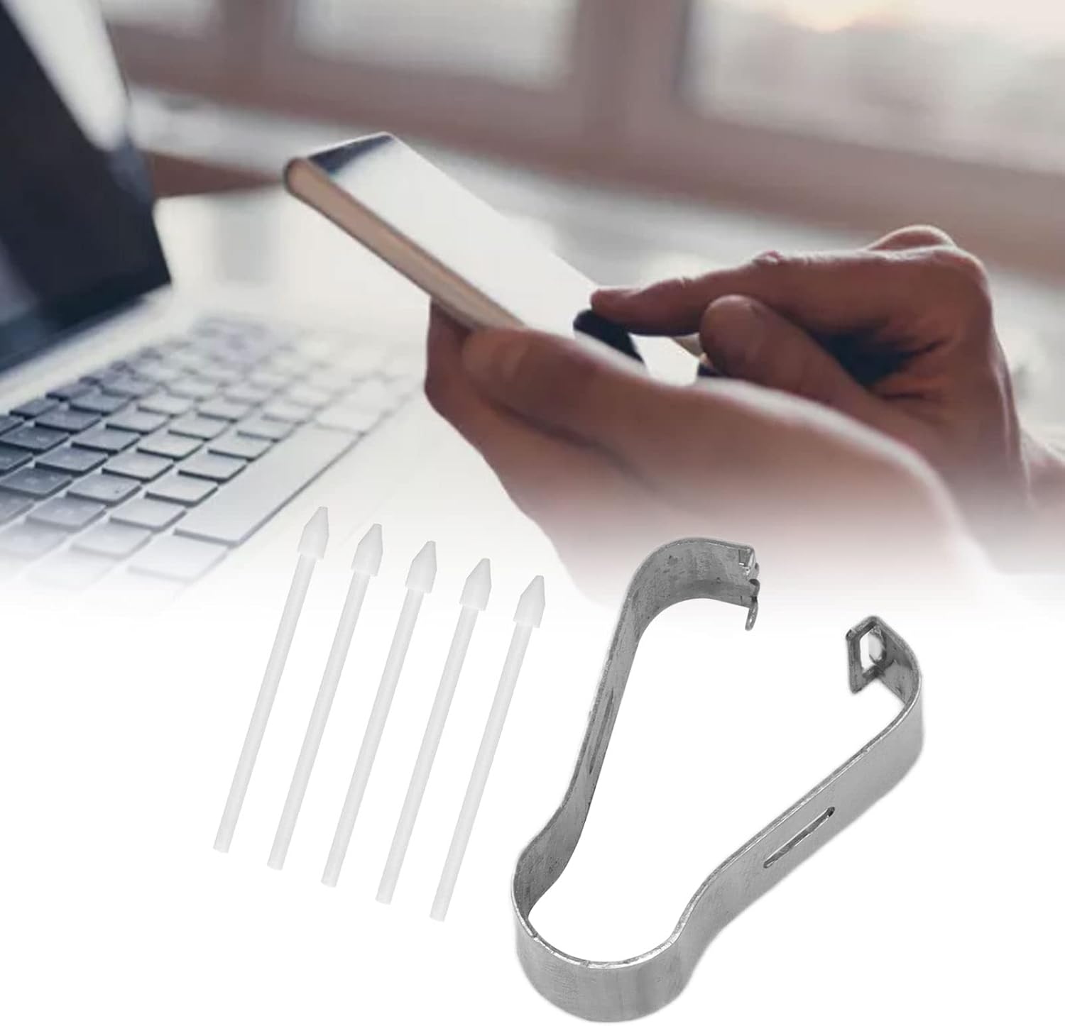 Pen Nibs Replacement for 5 Piece Stylus Pen Tips with Removal Tweezer Tab S6 S7 S7+ S6 Lite Note10 Note 5G Note10+ Note10+ 5G Note20. (White) - White image number 3