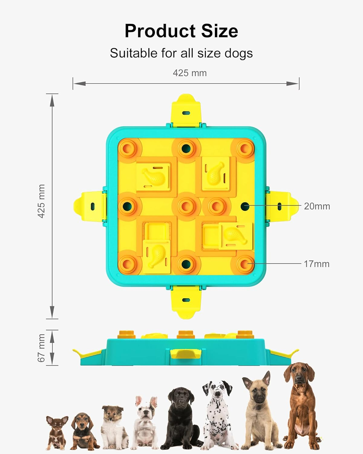 LACCEN Dog Puzzle Toys - Level 3 in 1 Interactive Dog Toy for IQ Training, Reduce Boredom, Dog Treat Dispenser, Slow Feeder, Fun Brain Stimulating Games for Large, Medium, Small Dogs image number 4