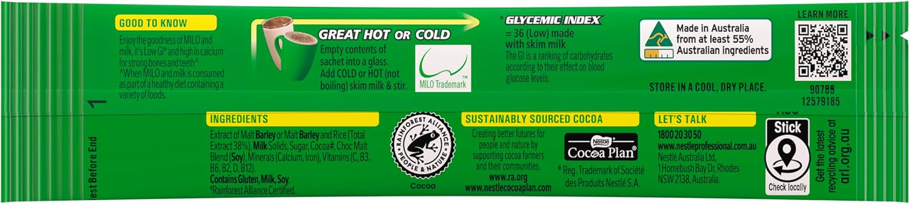 MILO Single Serve Sachet 20G (Pack of 100) image number 1