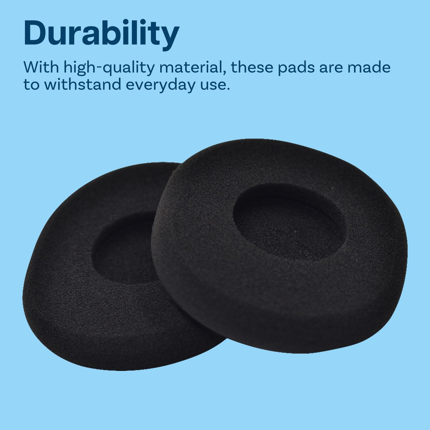MMOBIEL Replacement Ear Pads for Logitech H800 Headphones Foam Headphones Ear Pads - Replacement Pads - Black image number 1