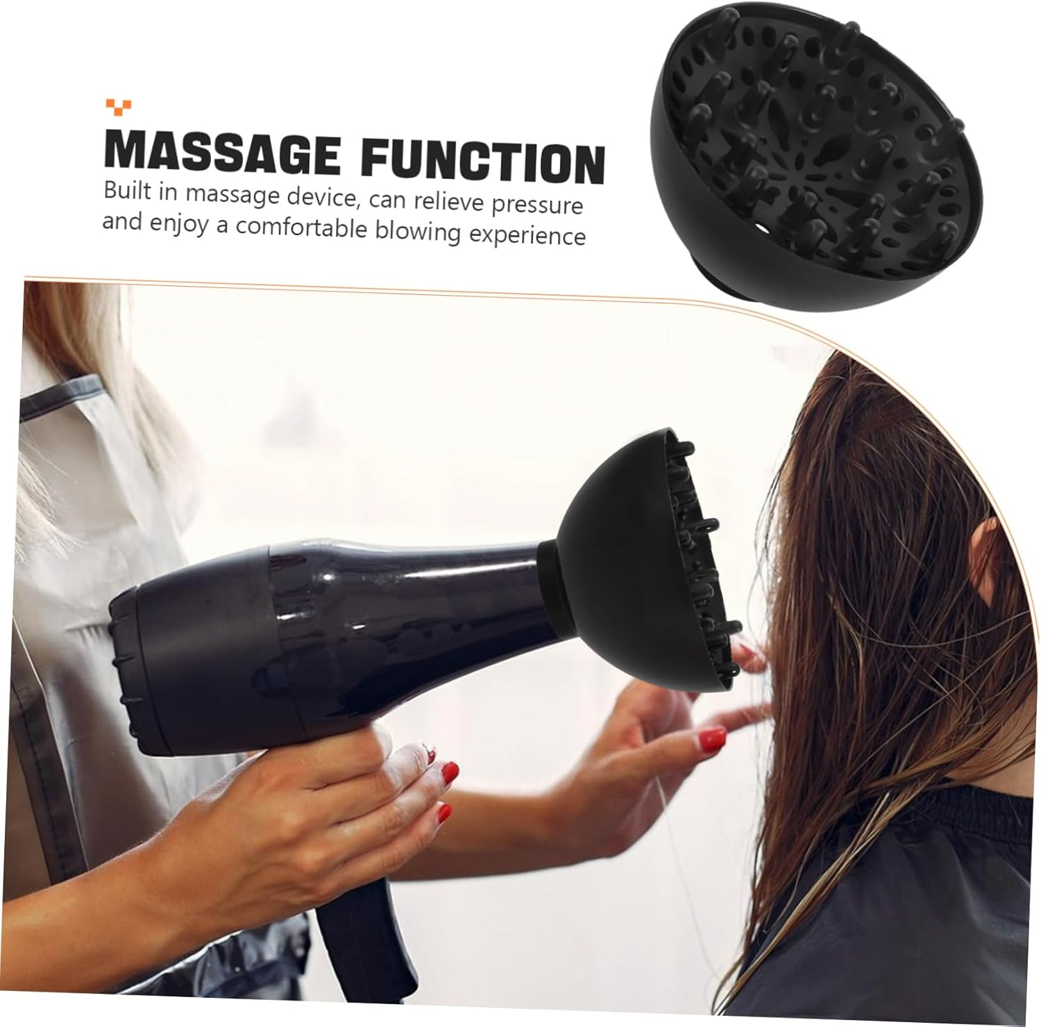 Minkissy Hair Dryer Diffuser Attachment 2Pcs Universal Hair Diffuser Compatible 4-4.8Cm Nozzle Travel Friendly Easy to Use image number 3