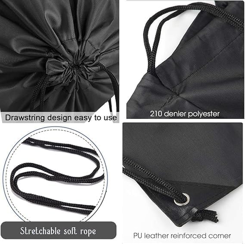 1 Pcs Waterproof Drawstring Bag with Zip Pocket,Drawstring Backpack,Unisex Oxford Gym Bag Backpack for Fitness Sports Travel Beach Holidays image number 3