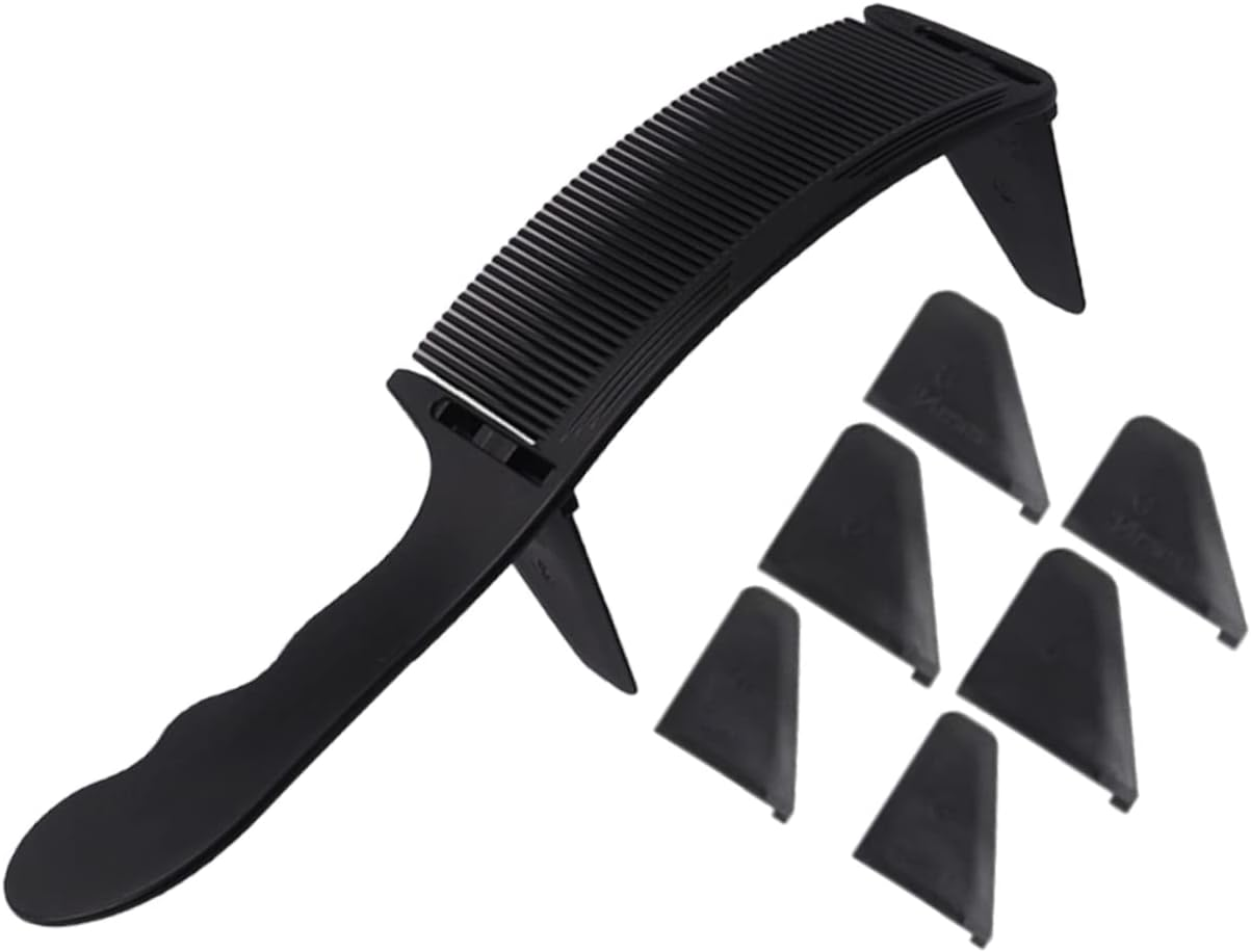 TOVINANNA 4Sets Professional Barber Styling Comb Fine Tooth Hair Comb for Men Curved Hair Cutting Tool Travel Hairsheet image number 7