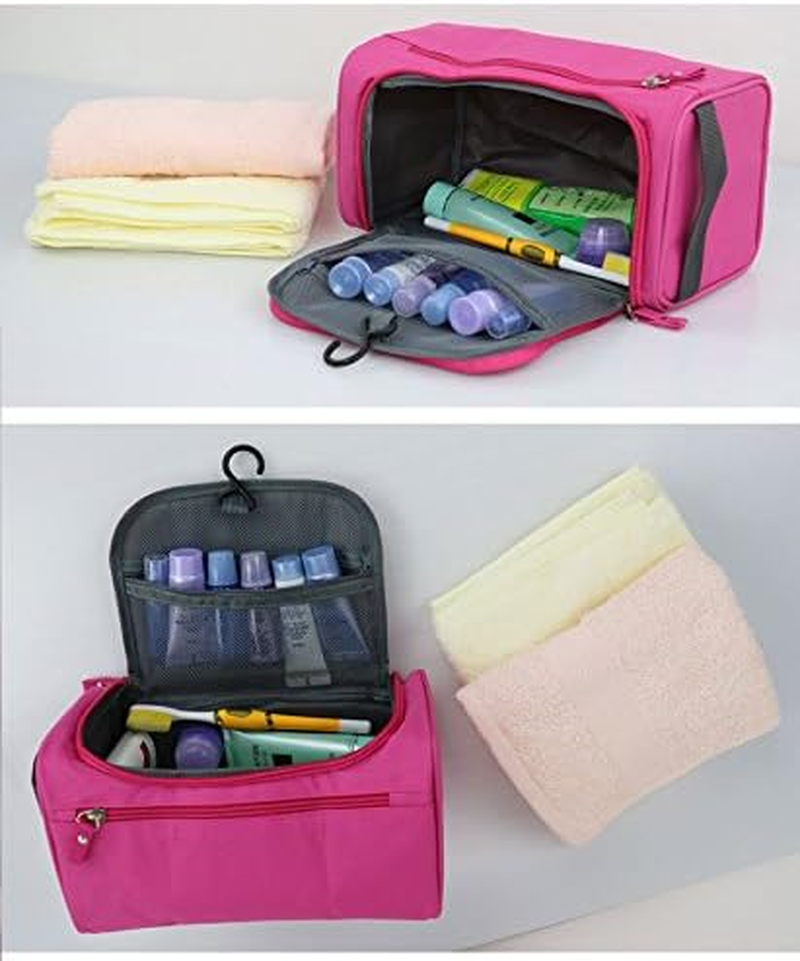 1 Pack Travel Toiletry Bags,Waterproof Travel Organiser,Waterproof Toiletry Bag,Portable Storage Bag,Sundries Bag,Unisex (Pink) image number 2
