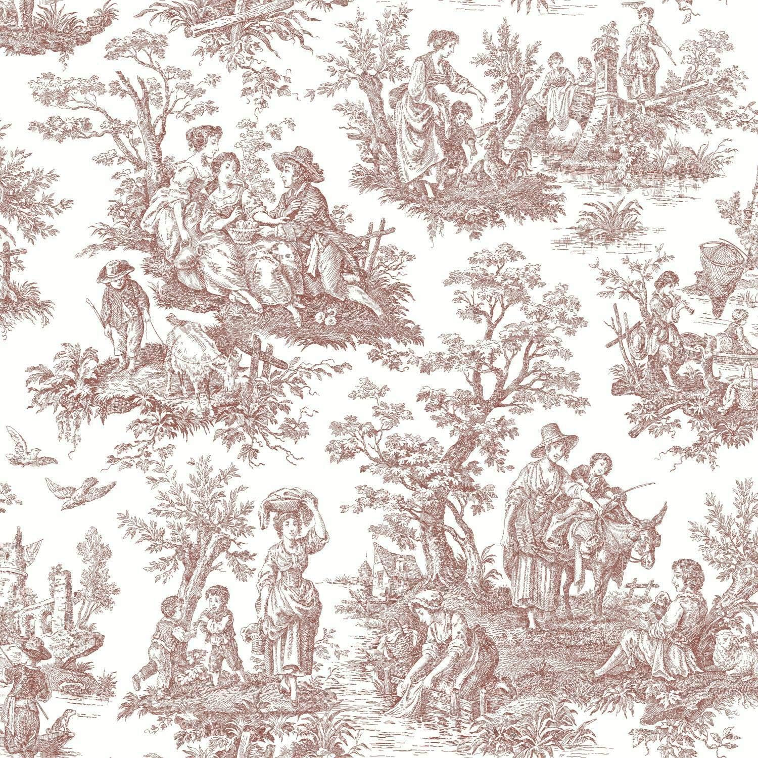 Waverly Country Life Toile Peel and Stick Wallpaper