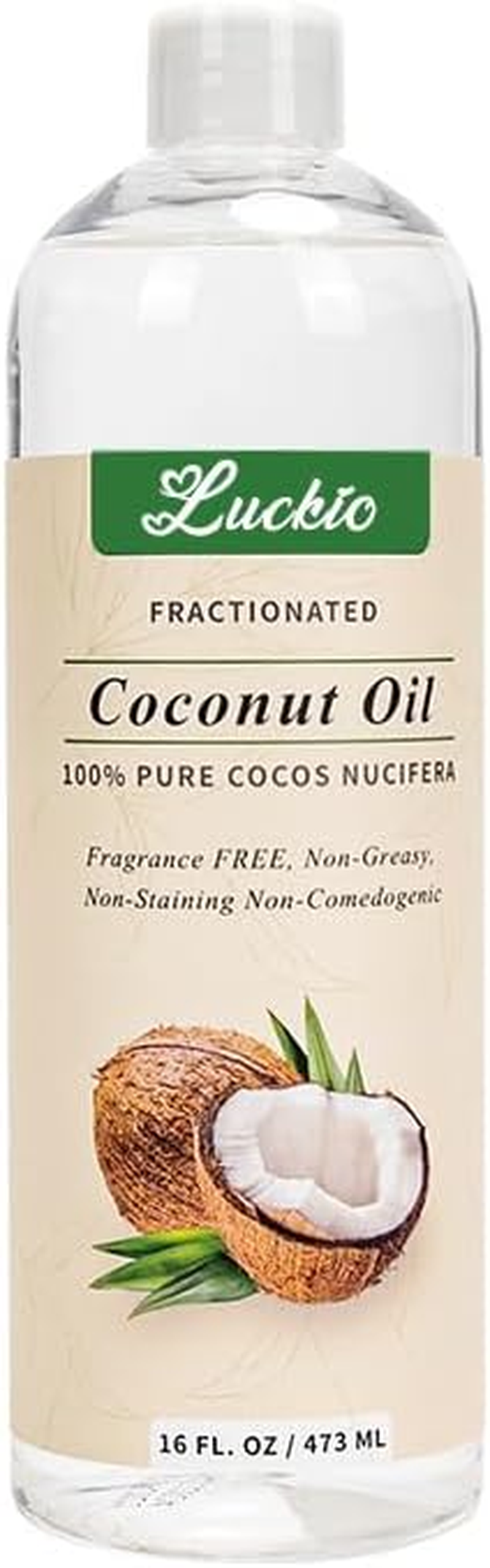 Organic Fractionated Coconut Oil - Skin & Hair Moisturizer, Relaxing Massage and Body Oil, Carrier Oil for Essential Oils Mixing, Pure Non-Greasy Coconut Oil for Skin and Hair, 16 Fl Oz / 473 Ml image number 4