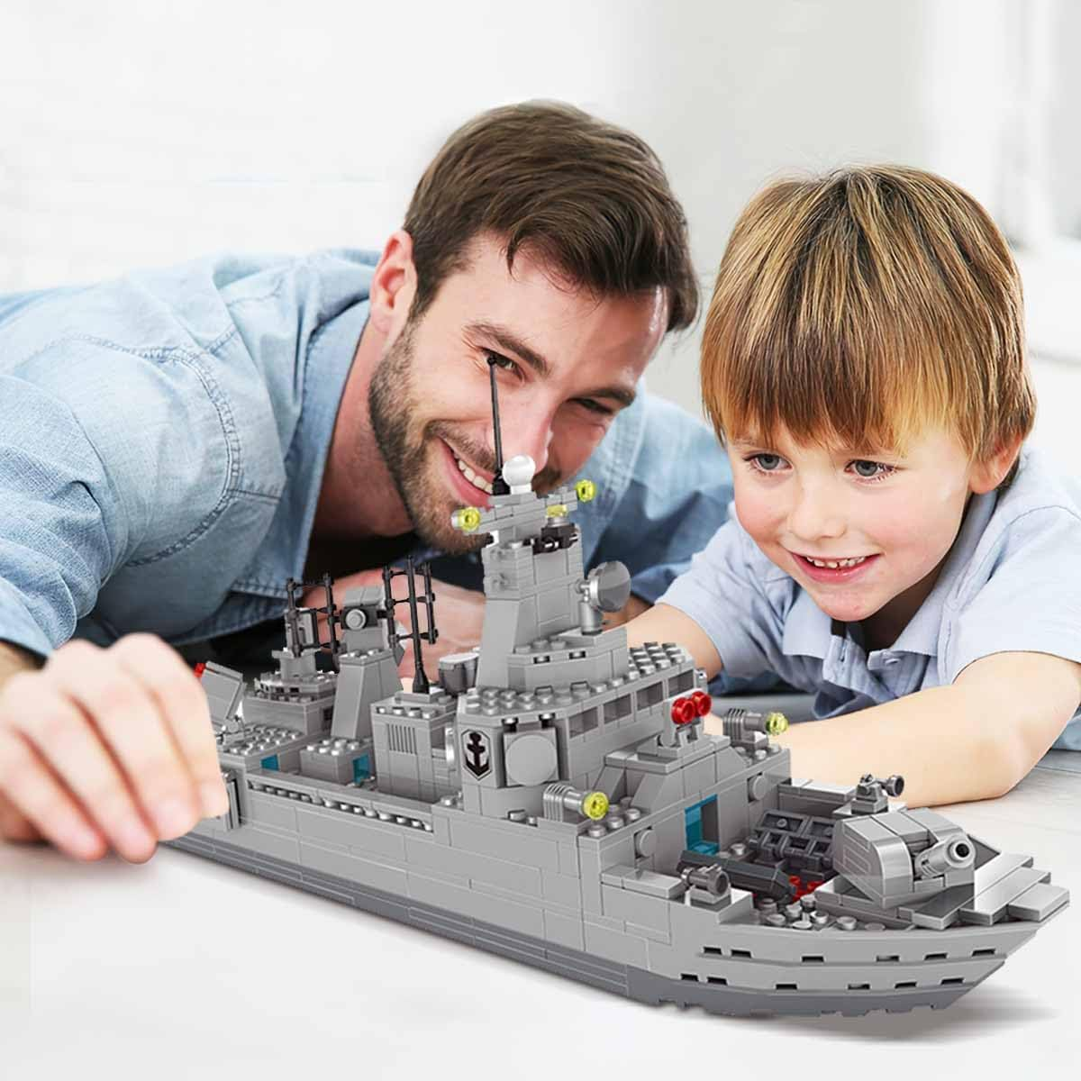 Navy Destroyer Building Set, Battleship Building Toy, a Gift Compatible with  Sets for Boys 8-14 & Adults (528Pcs) image number 4
