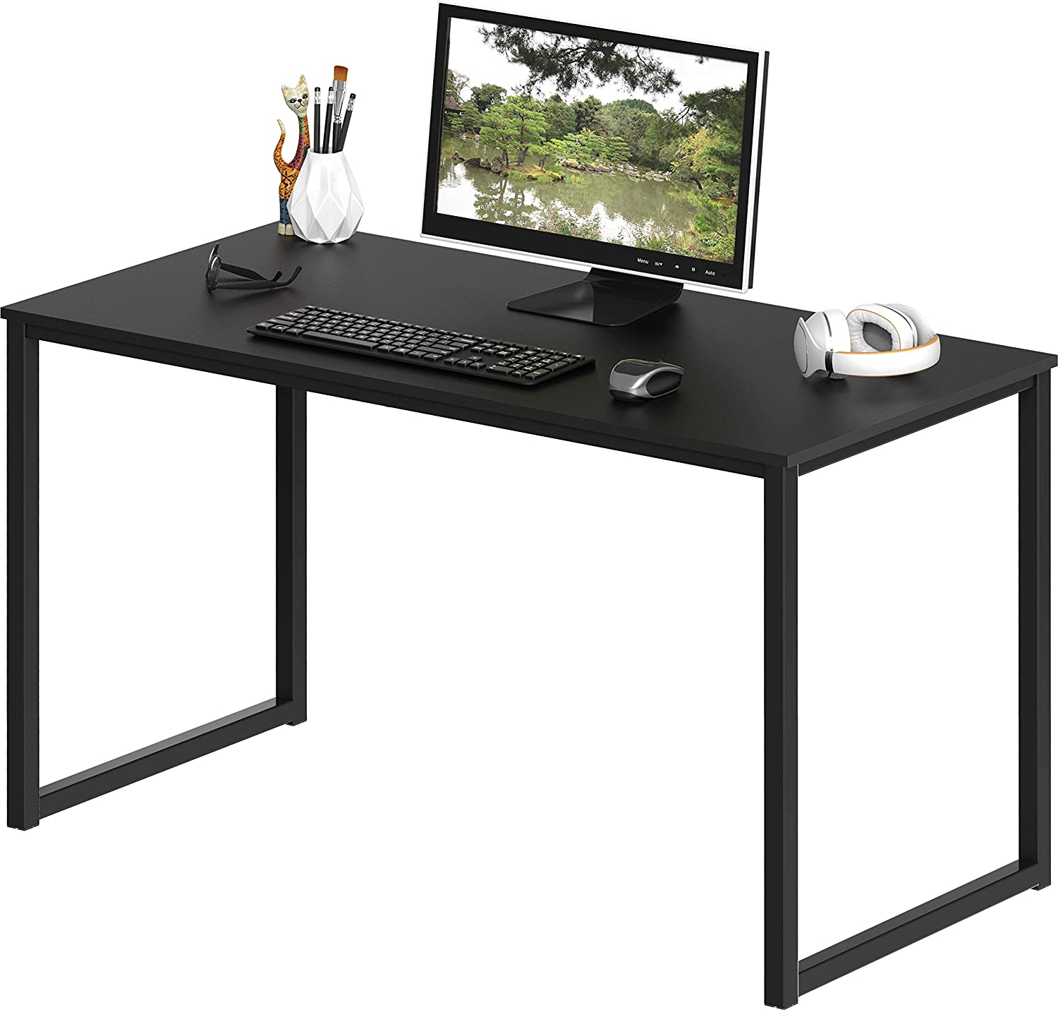 SHW Mission Home Office Computer Desk, 81 X 40 Cm, Oak