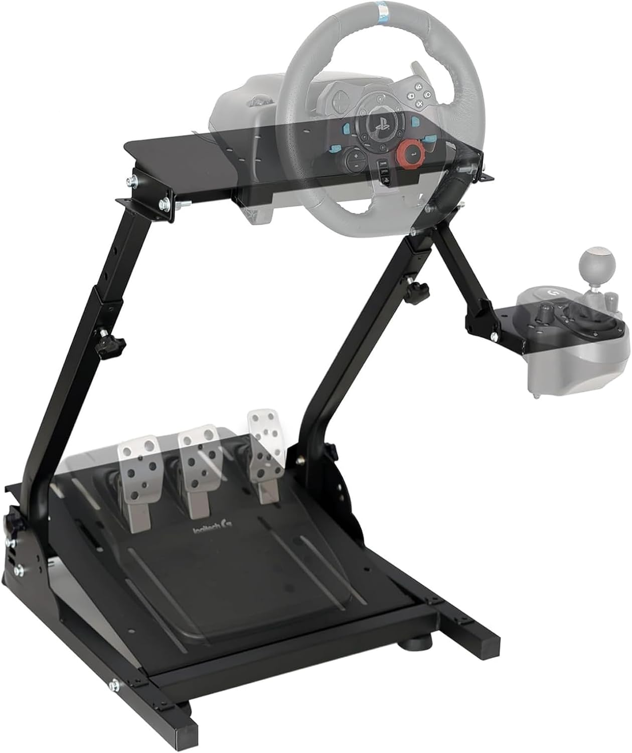 Sim Racing Wheel Stand, Adjustable Steering Simulator Gaming Cockpit, Compatible with Logitech G25,G27,G29,G920, Black 58 * 48 * 80CM image number 2