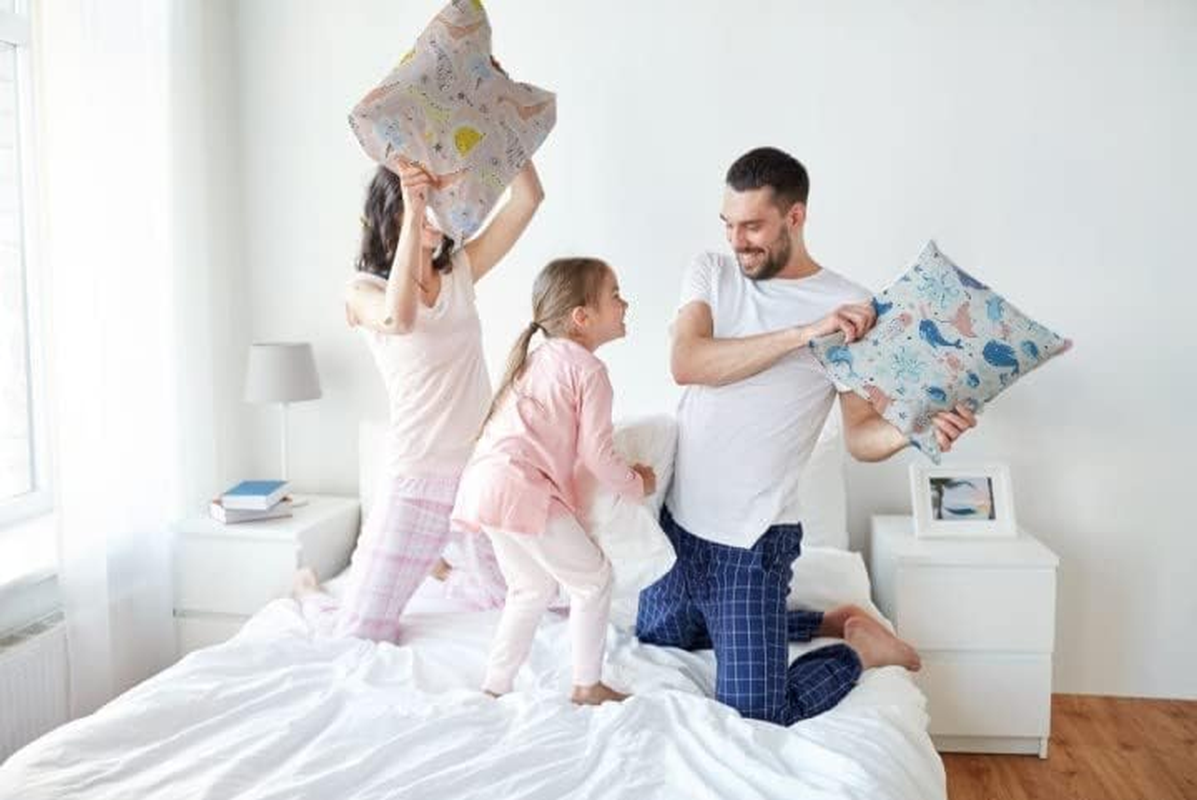 Baby Toddler Pillowcase,2 Packs 100% Cotton Pillow Cover for Kids Bedding,15X23 Pillowslip Case for Sleeping Fits Pillows Sized 13X18 or 14X19,Envelope Closure Travel Pillow Pillowcase - Pink Dinosaurs image number 3