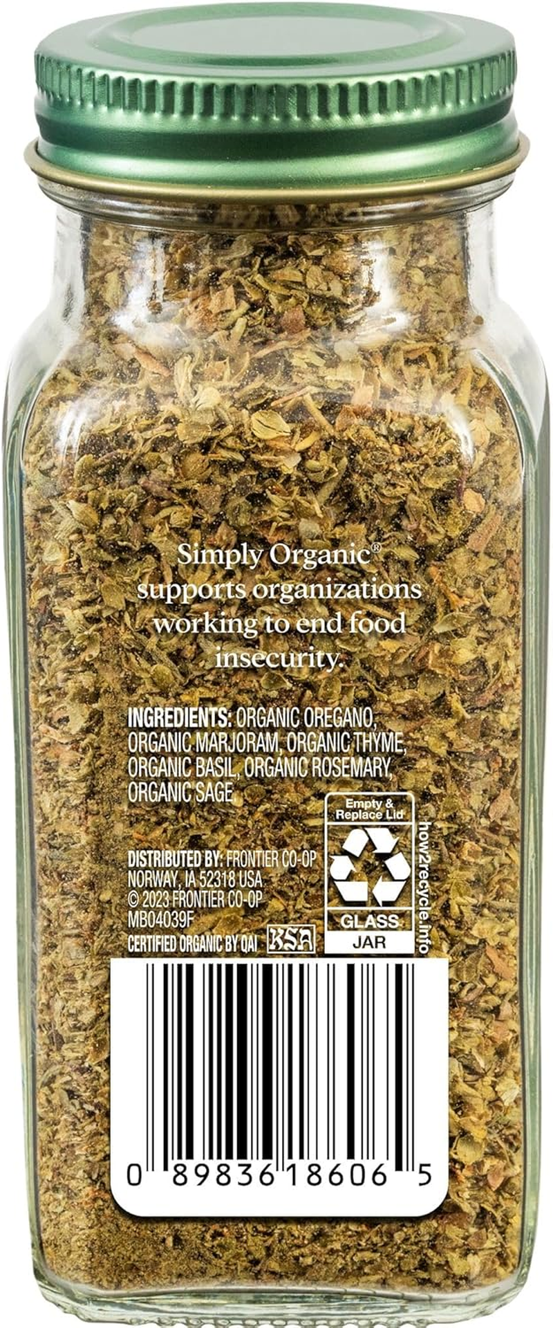 Simply Organic Italian Seasoning Large Glass, 27G image number 5