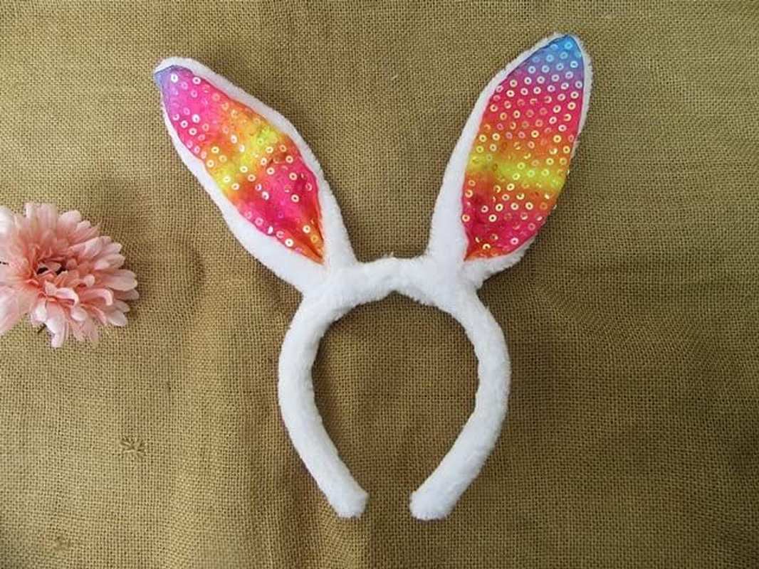 4Pcs Rabbit Ear Headband Easter Party Hair Band Hair Accessories image number 5