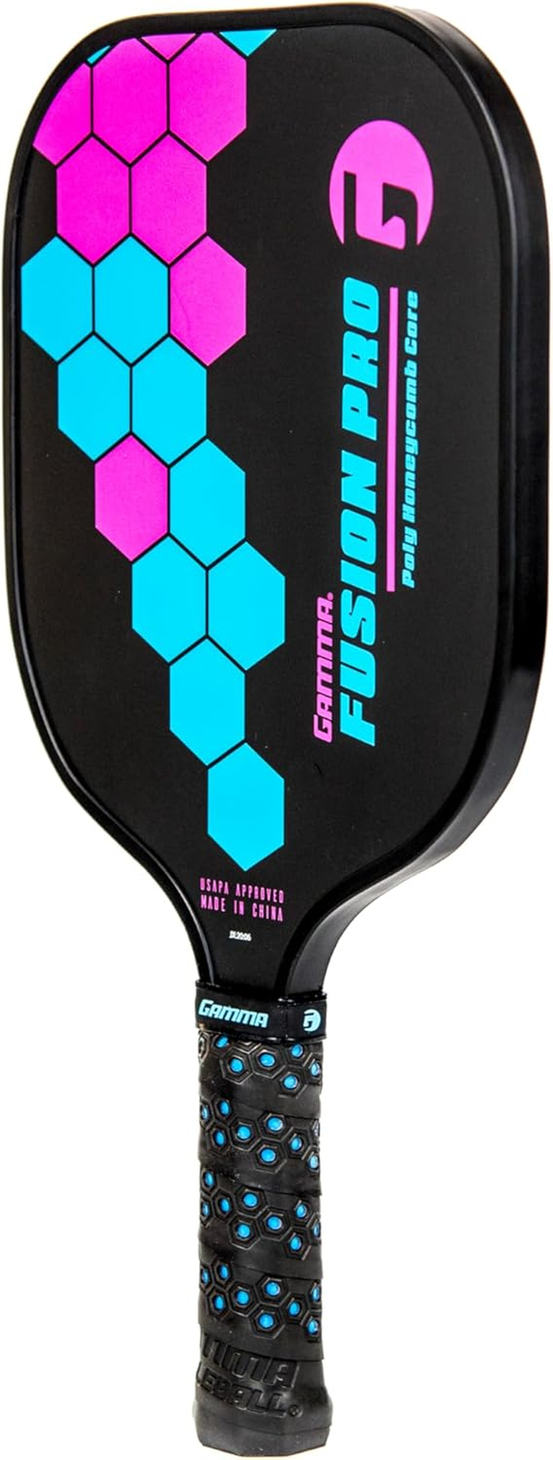 Gamma Poly Core Pickleball Paddle: Pickle Ball Paddles for Indoor & Outdoor Play - Textured Graphite or Composite Surface, Honeycomb Cushion Grip - USAPA Approved Racquet for Adults & Kids - Fusion Le image number 2