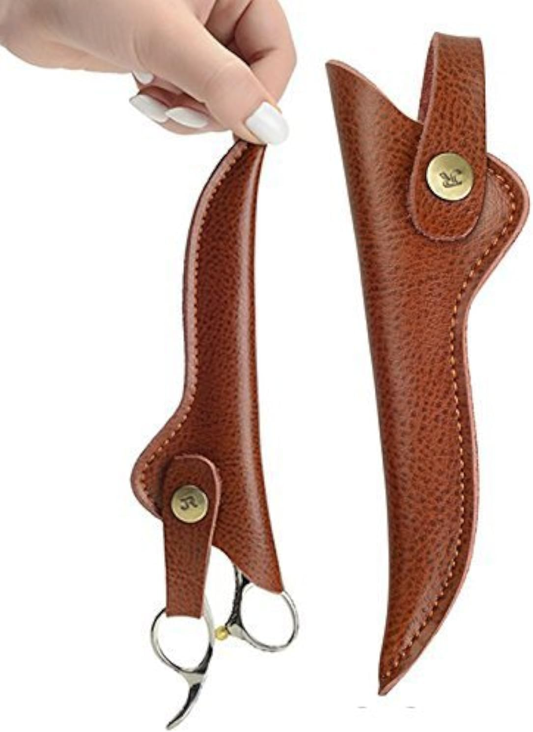 Stylist Scissors Pouch Holder Holster, Leather Barber Hair Shears Bag (Pack of 2) image number 3