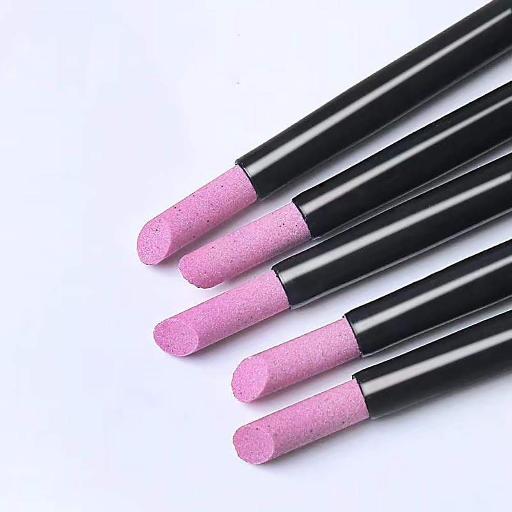 JIHUOO Cuticle File Stone Cuticle Pusher Sticks Nail Care Stone Cuticle Remover Trimmer Nail Polishing Pen Manicure Stick Tools 20Pcs image number 4