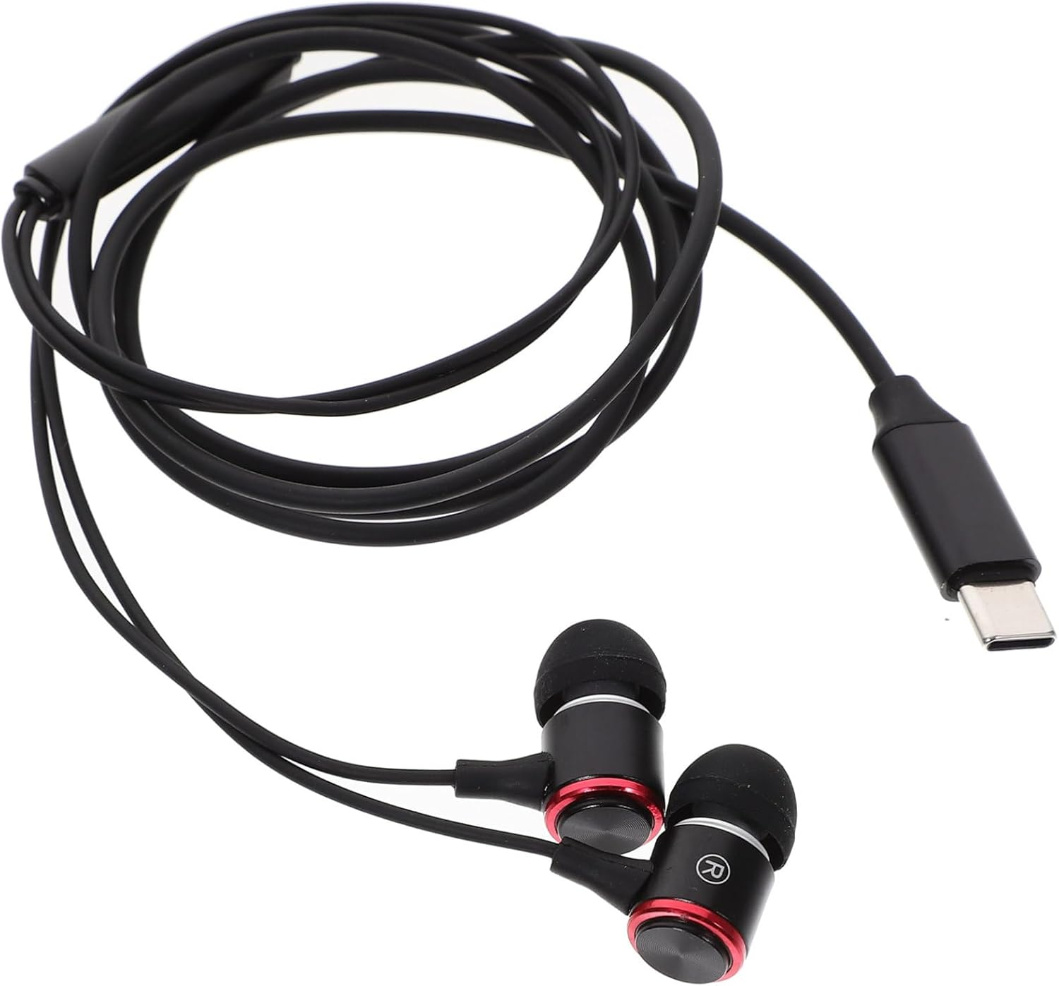 Angoily Type-C Headphones Microphone for In-Ear Use Compatible USB C Devices Featuring Bass Control and Wired Connection for Music and Calls image number 5