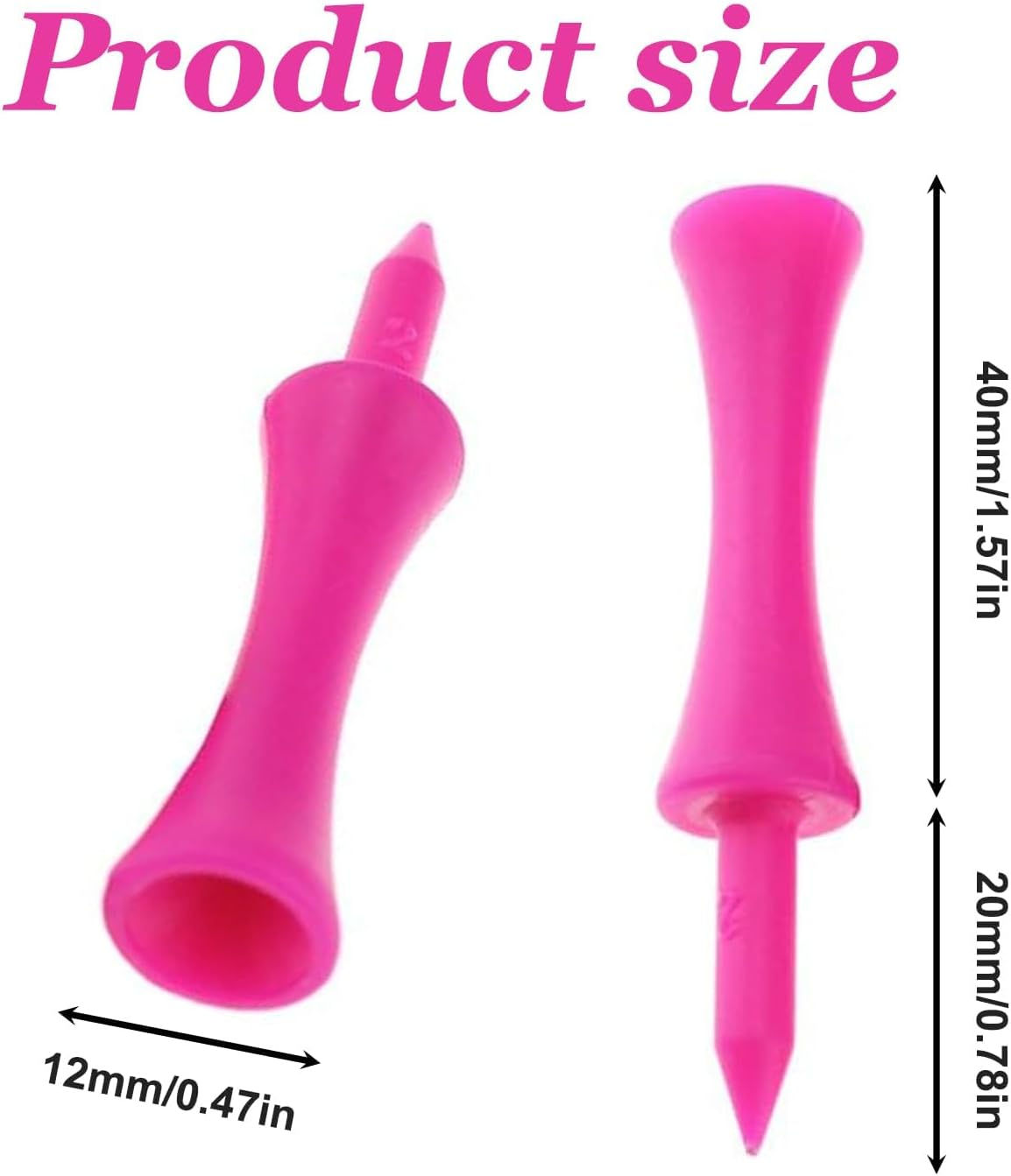 50 PCS Golf Tees &ndash; Pink Plastic Golf Tees, Consistent Performance, Perfect for Golfers of All Levels, Ideal for Practice & Tournament Play image number 4