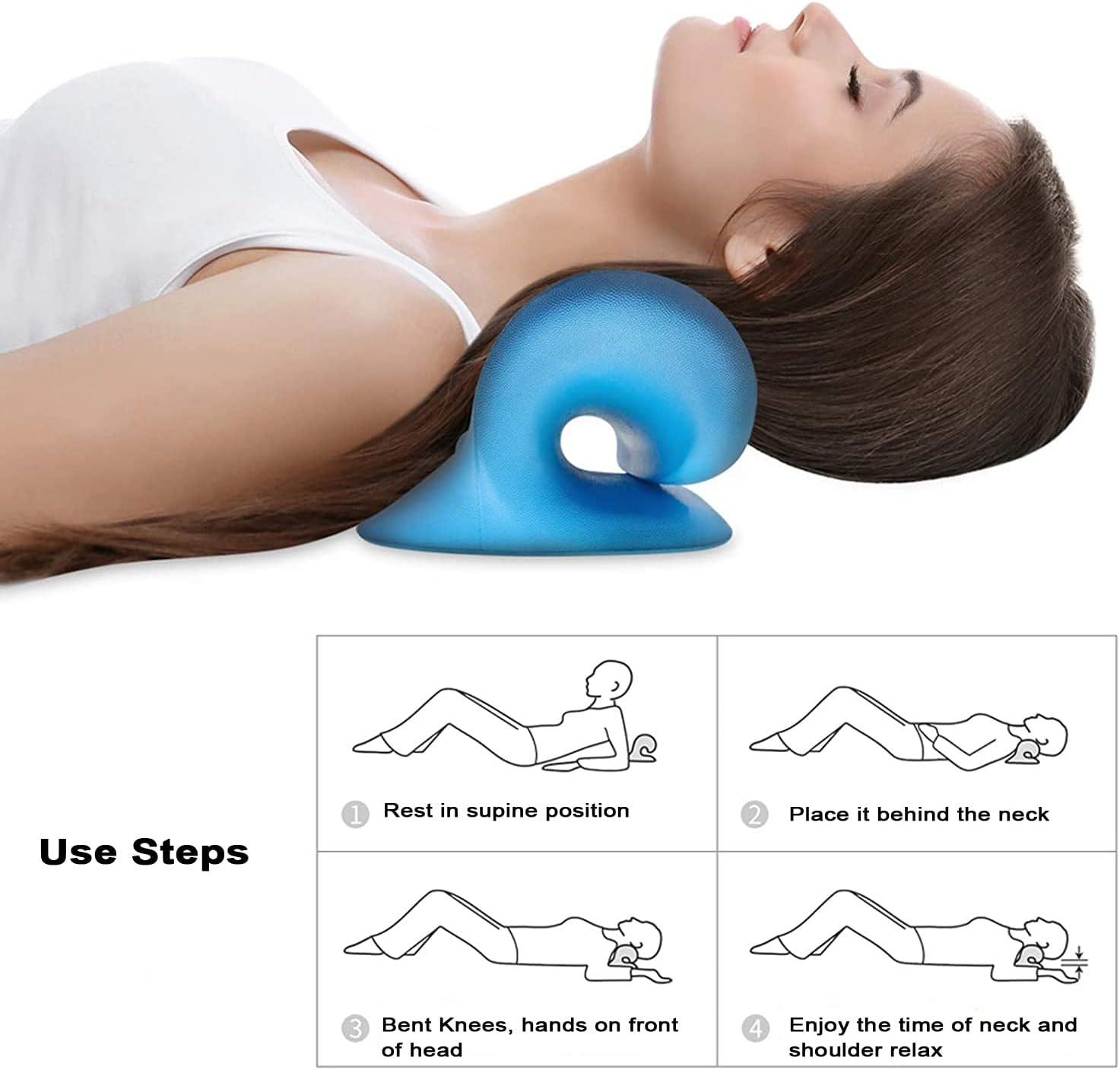 Neck and Shoulder Relaxer for Release Neck Pressure and Muscle Tensions, Neck Stretcher and Shoulder Massager for Relax 10 Minutes a Day image number 1