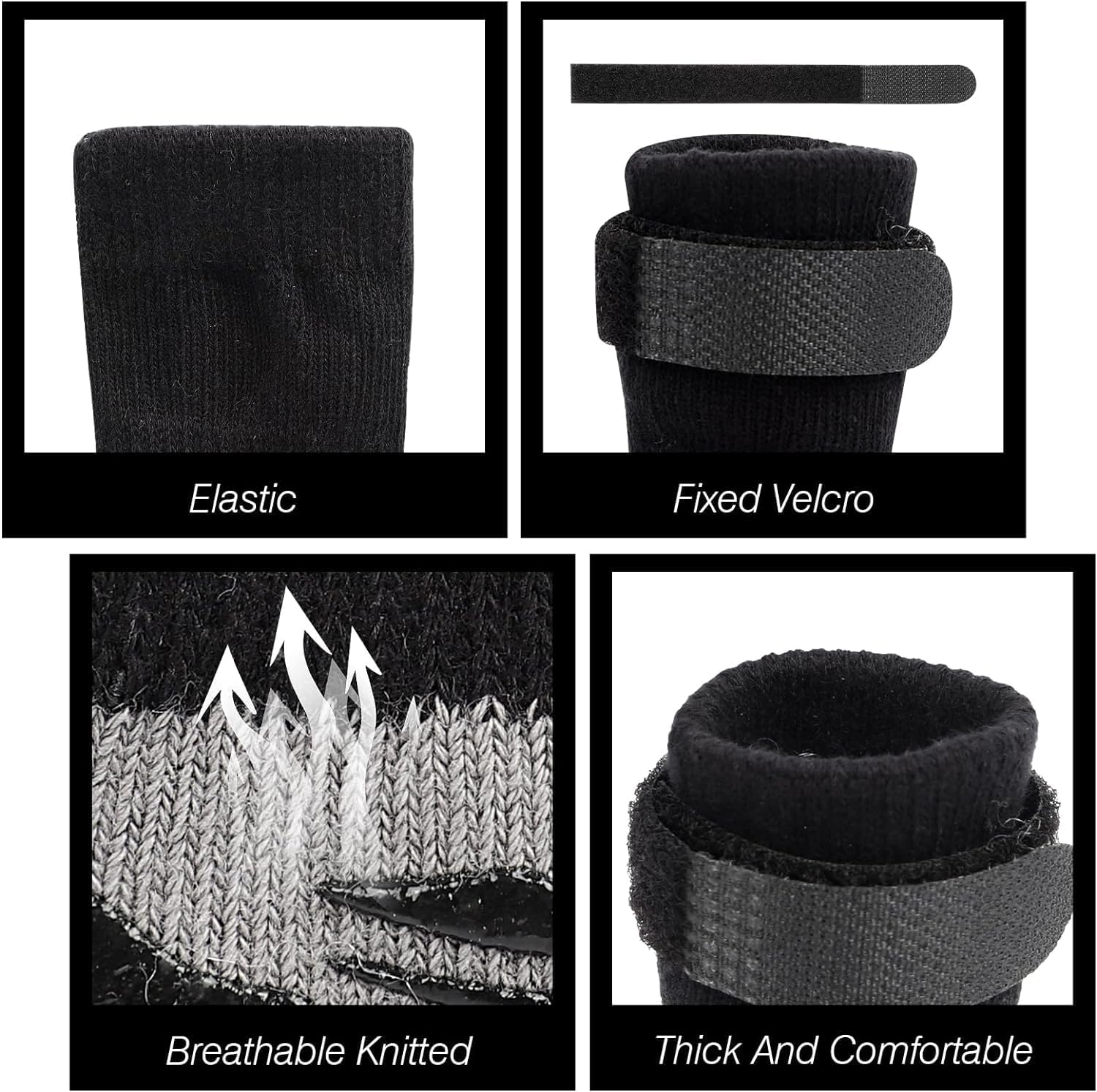 Breathable Dog Paw Protector Socks - 4Pcs Anti-Slip Soft Fabric Claw Grip Socks for Dogs, Double Sided Paw Protectors, L Size image number 3